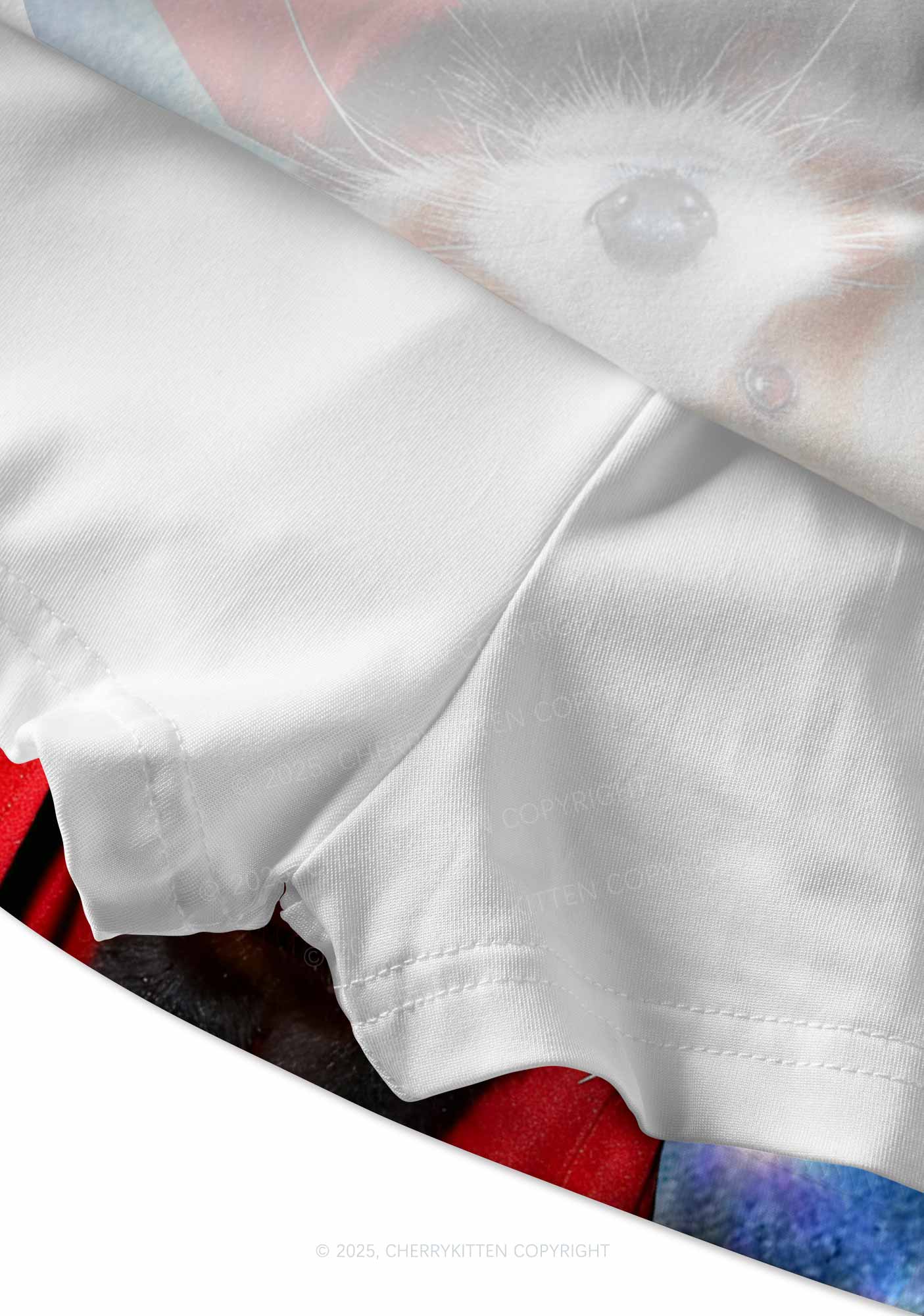 Super Raccoon Y2K Print Mini Skirt Cherrykitten