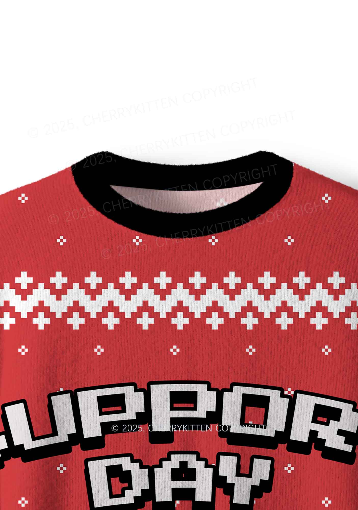 Support Day Drinking Y2K Christmas Knit Sweatshirt Cherrykitten
