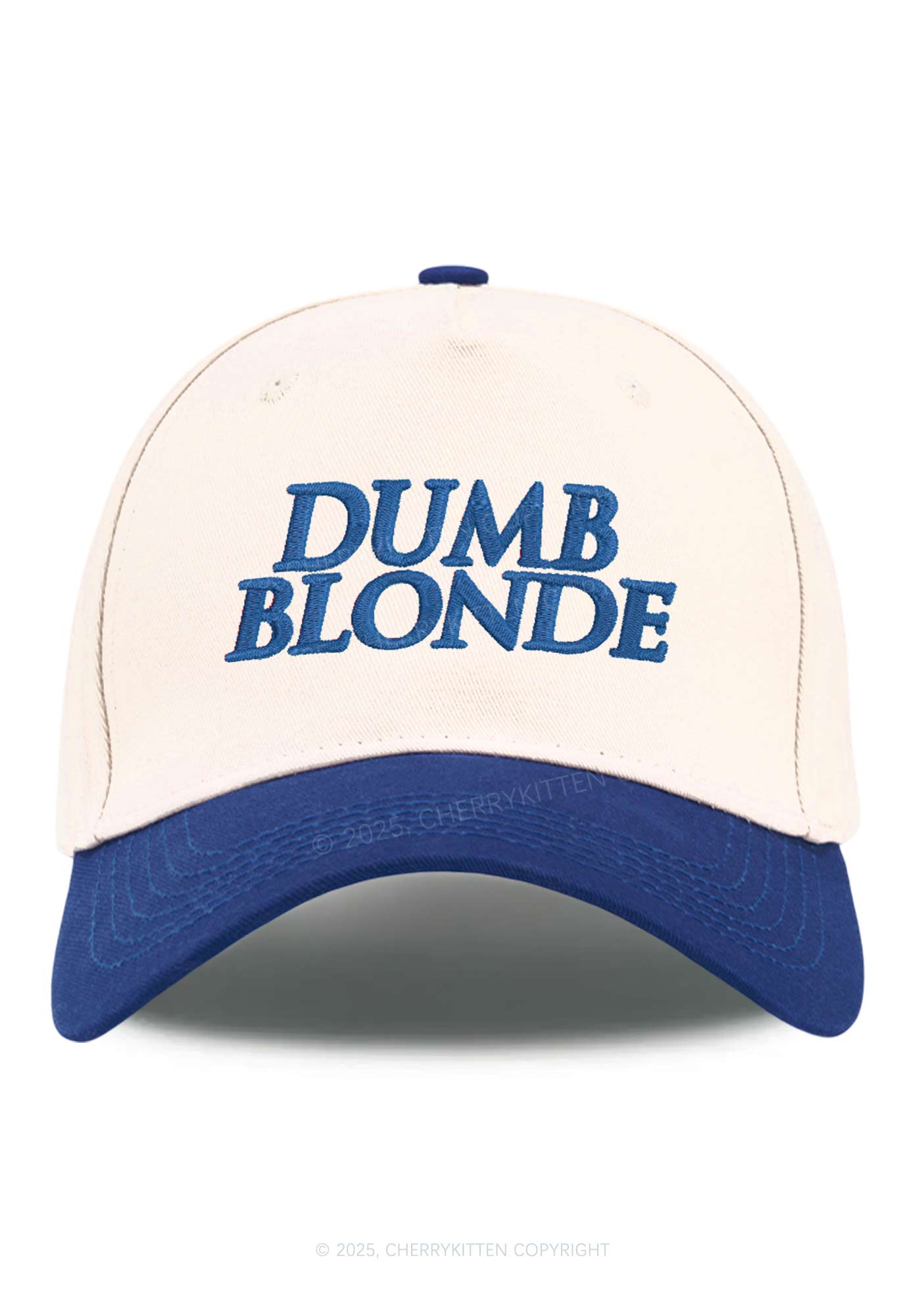 Dumb Blonde Y2K Color Block Baseball Cap Cherrykitten