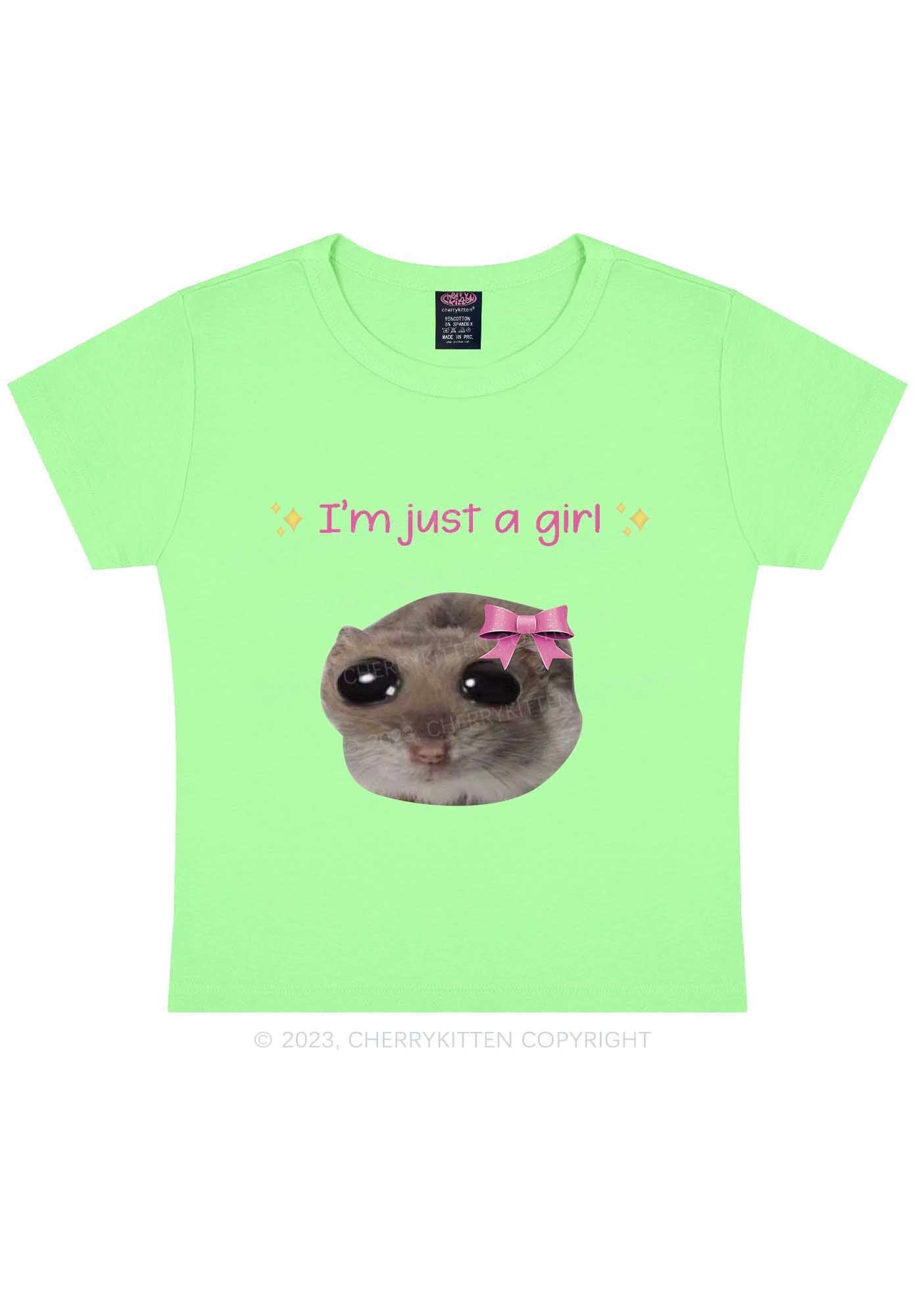 I'm A Girl Y2K Baby Tee Cherrykitten