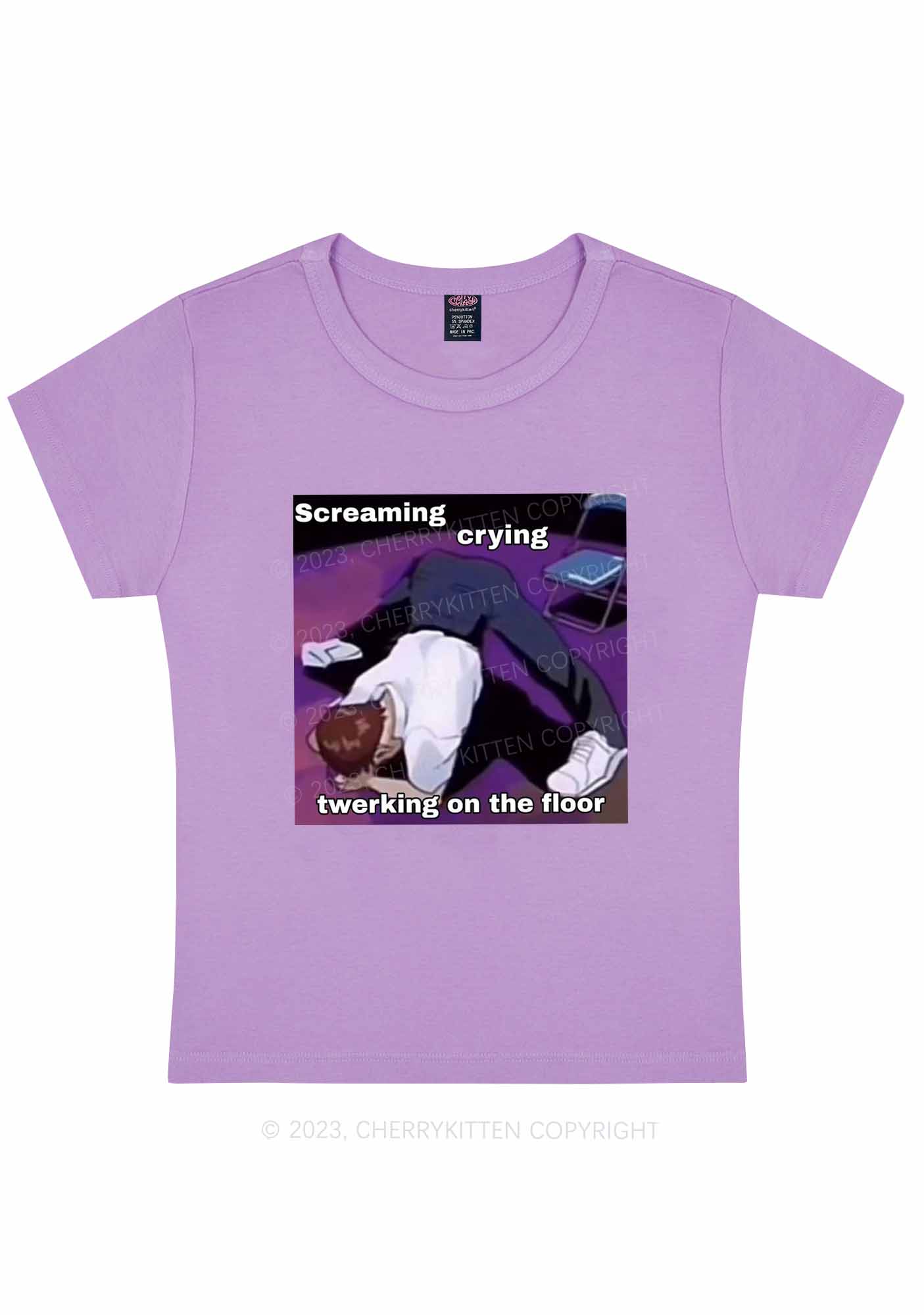 Curvy Screaming Crying Twerking Y2K Baby Tee Cherrykitten