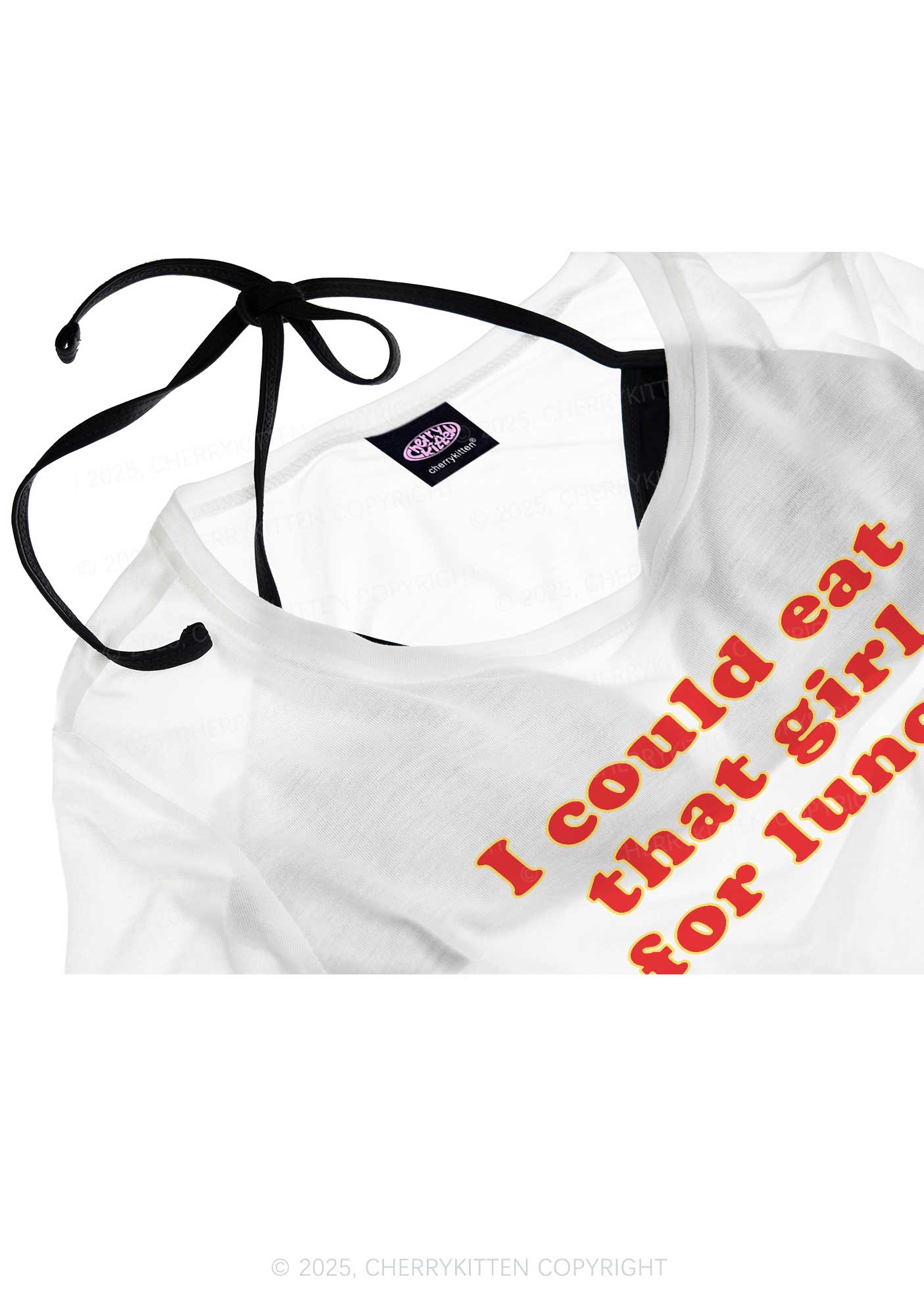 Eat That Girl For Lunch Pride Y2K Sheer Boyfriend Tee Cherrykitten