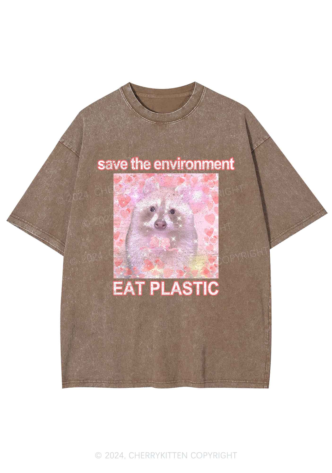 Save The Environment Y2K Washed Tee Cherrykitten
