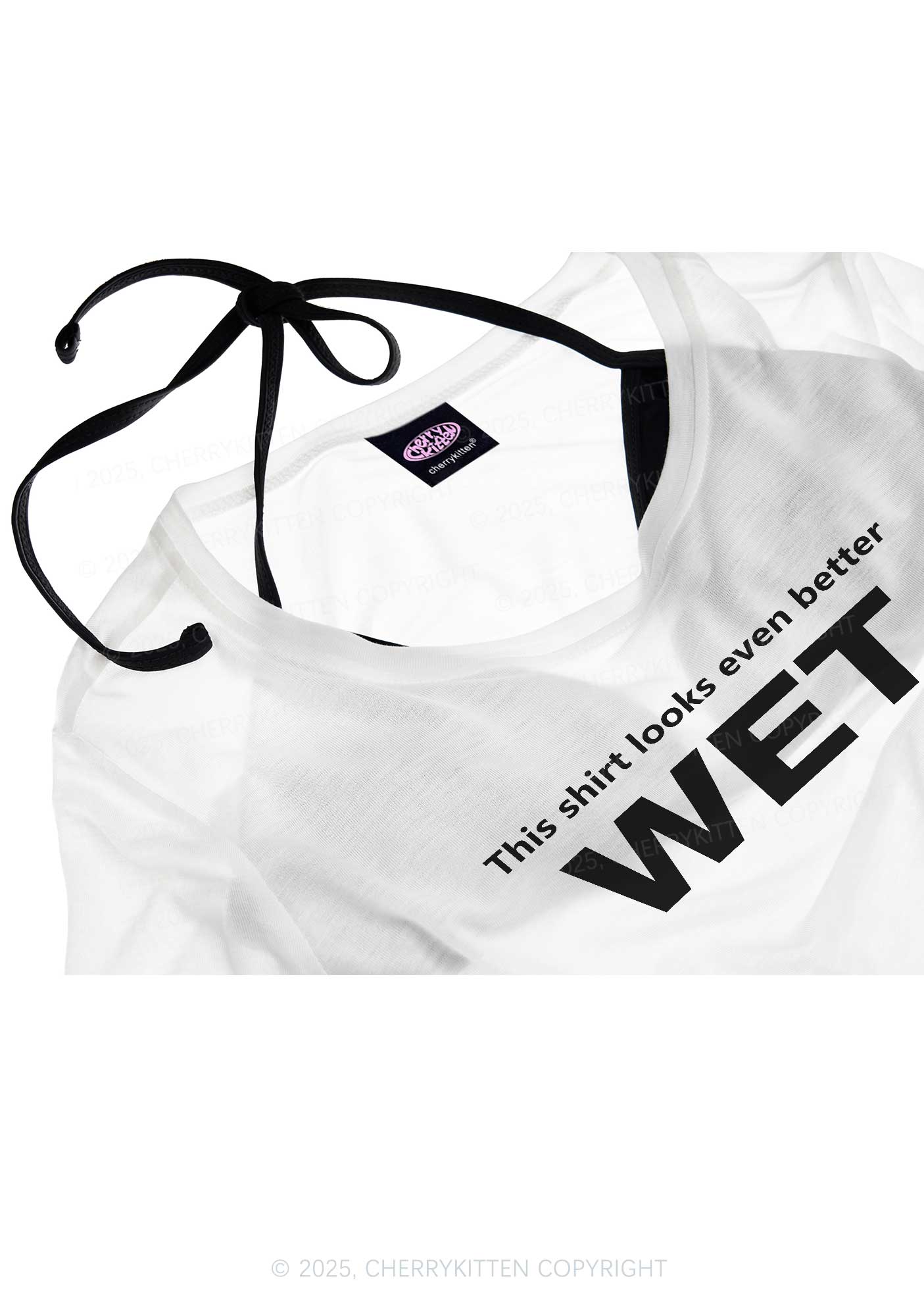 This Shirt Looks Better Wet Y2K Sheer Boyfriend Tee Cherrykitten