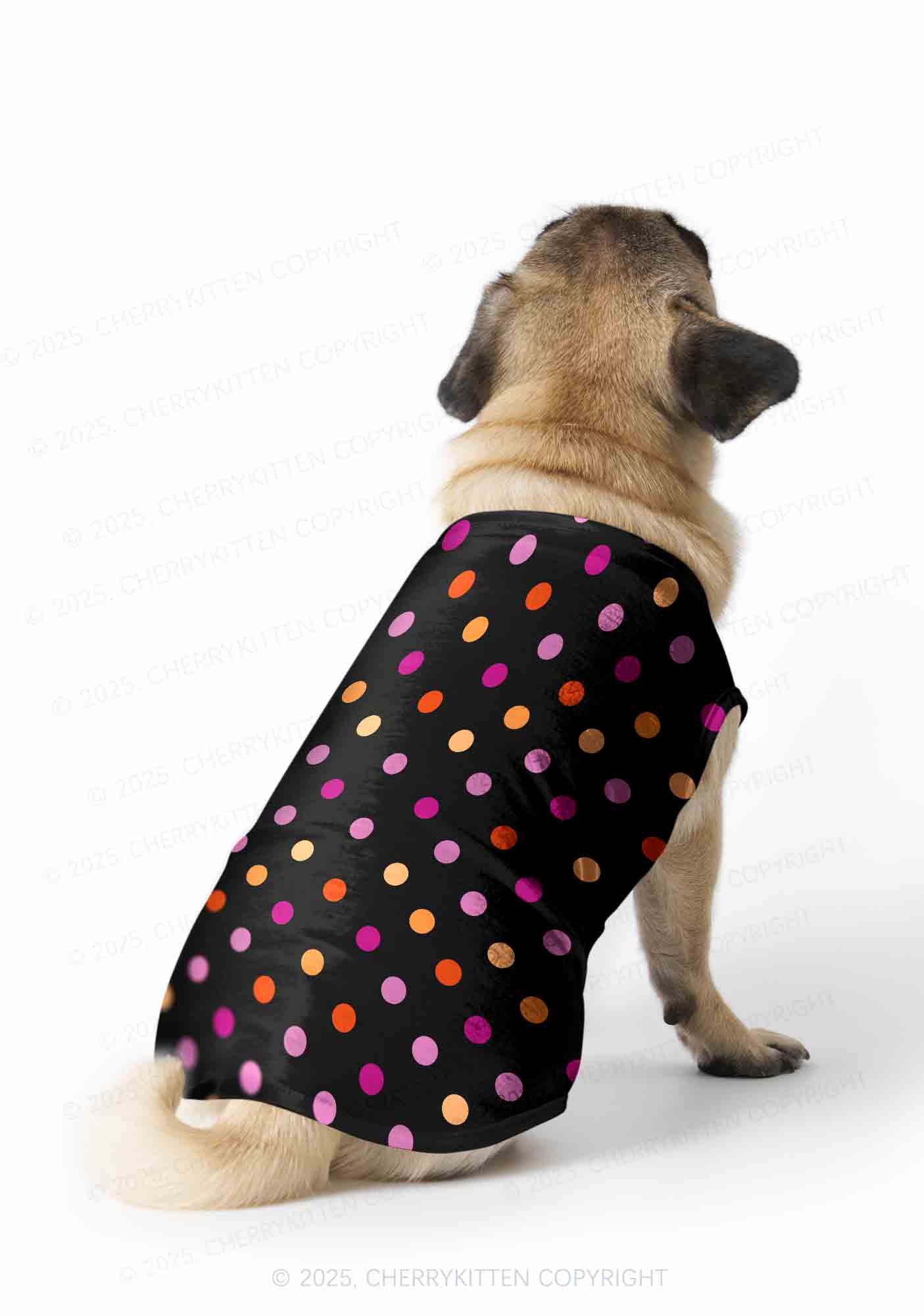 Lesbian Dots Pride Y2K Pet Tank Top Cherrykitten