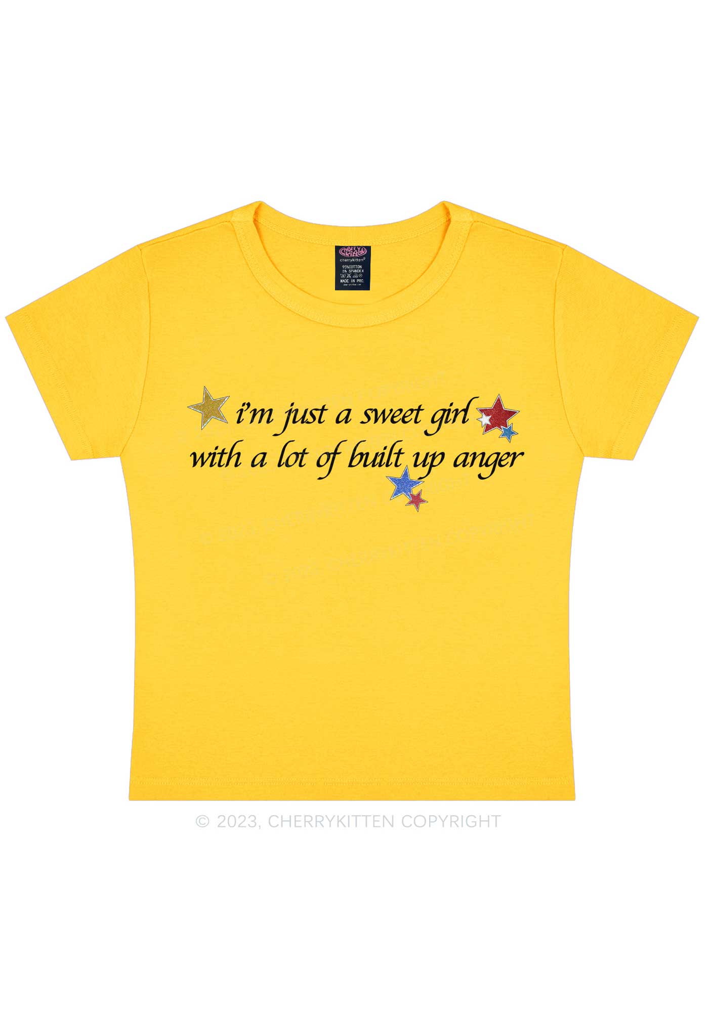 I'm A Sweet Girl Y2K Baby Tee Cherrykitten