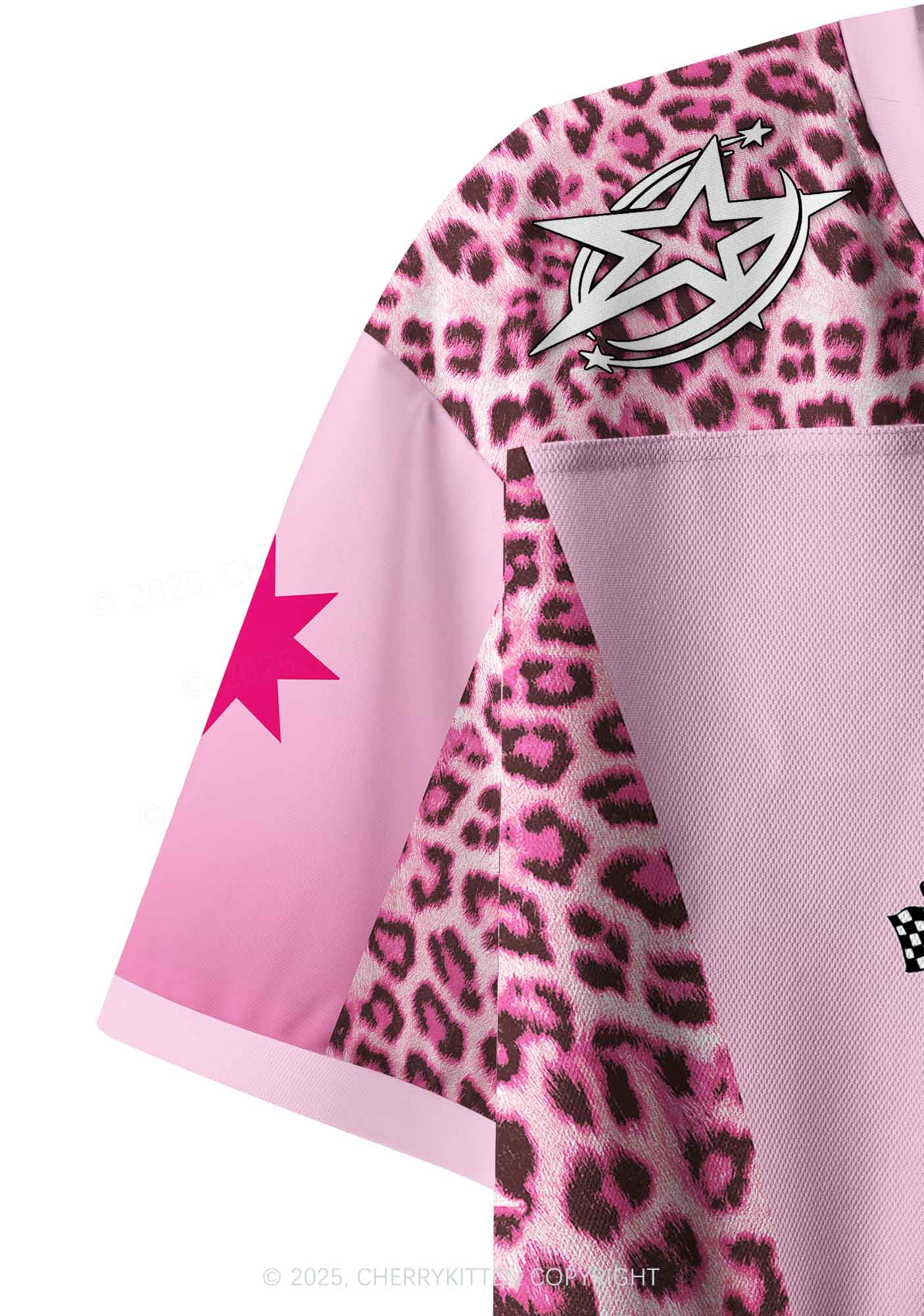 Custom Leopard Star Cxxt Y2K Crop Sport Jersey Shirts Cherrykitten