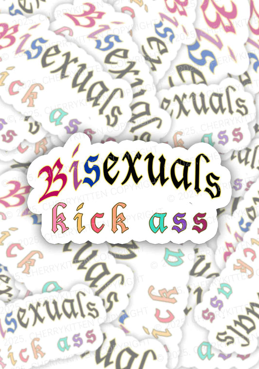 Bisexuals Kick Axx Pride 1Pc Y2K Sticker Cherrykitten