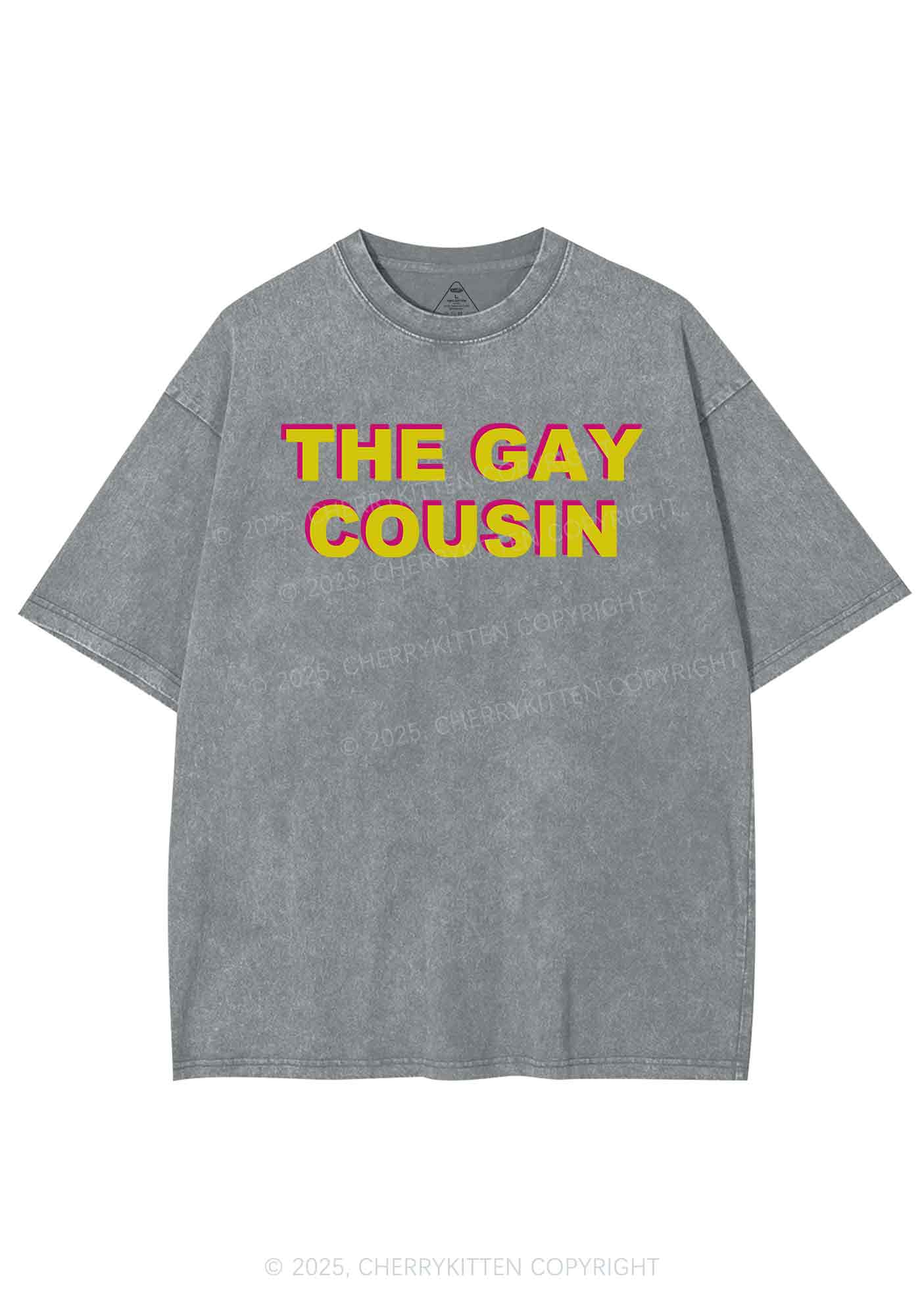 The Gay Cousin Pride Y2K Shirts Washed Tee Cherrykitten