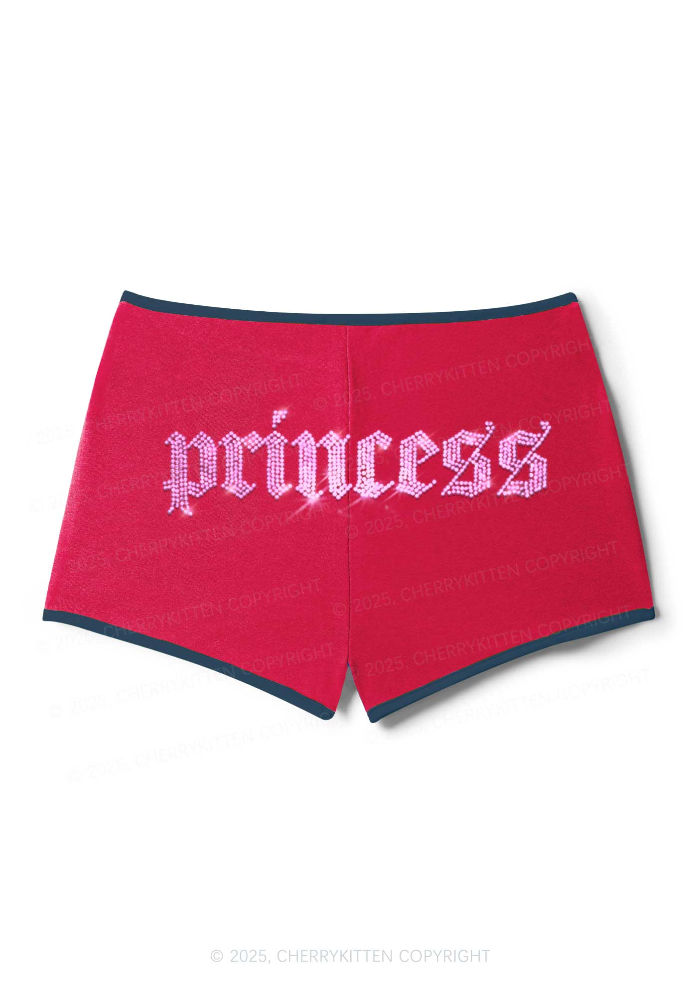 Rhinestone Princess Y2K Booty Shorts Cherrykitten