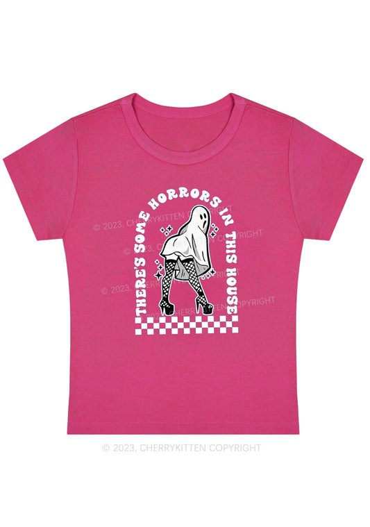 There's Some Horrors In This House Halloween Baby Tee Cherrykitten