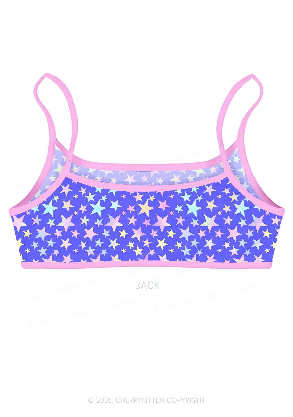 Purple Alpha Male Pride Y2K Print Super Crop Cami Cherrykitten