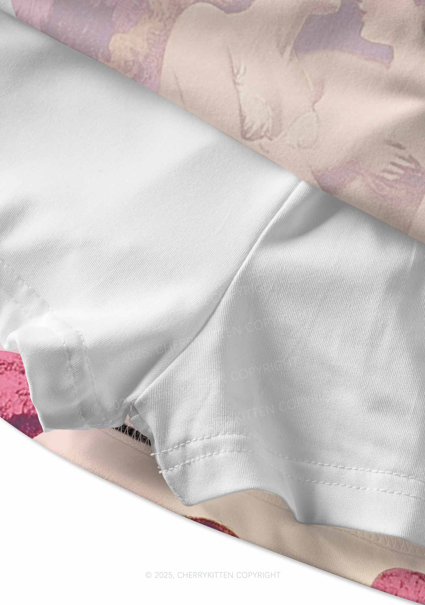 Angel Lesbians Pride Y2K Print Mini Skirt Cherrykitten