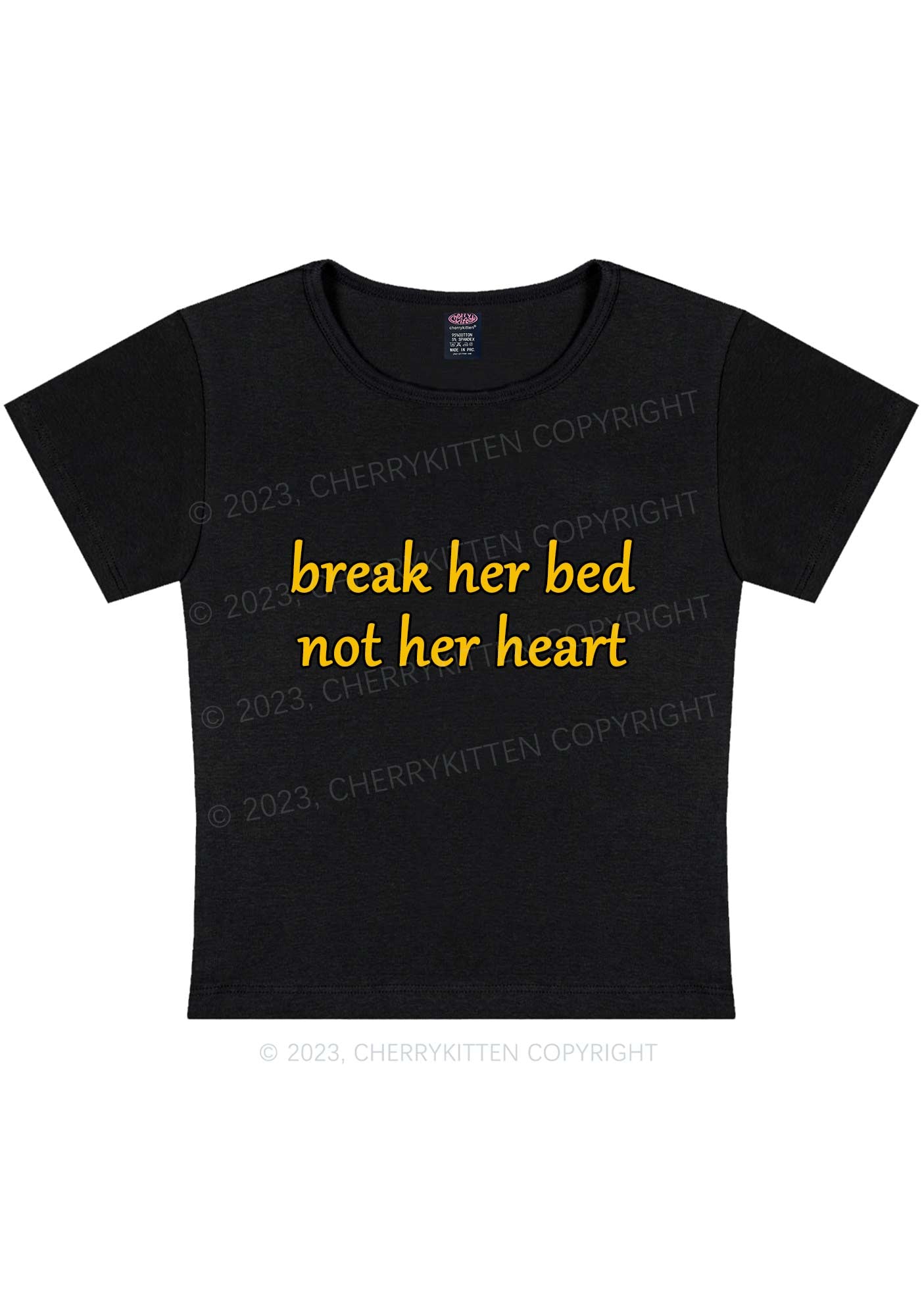 Break Her Bed Y2K Baby Tee Cherrykitten