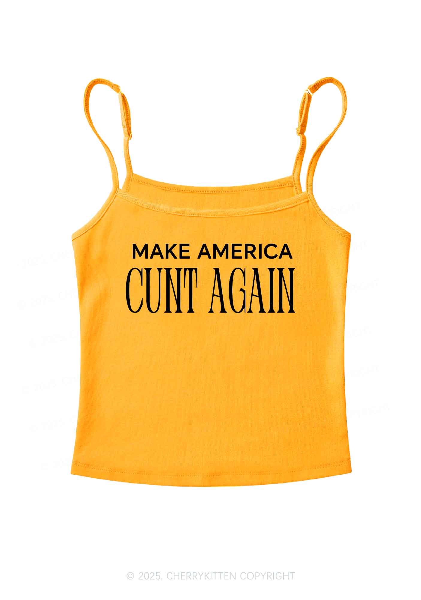 Make America Cxxt Again Y2K Spaghetti Strap Cami Cherrykitten