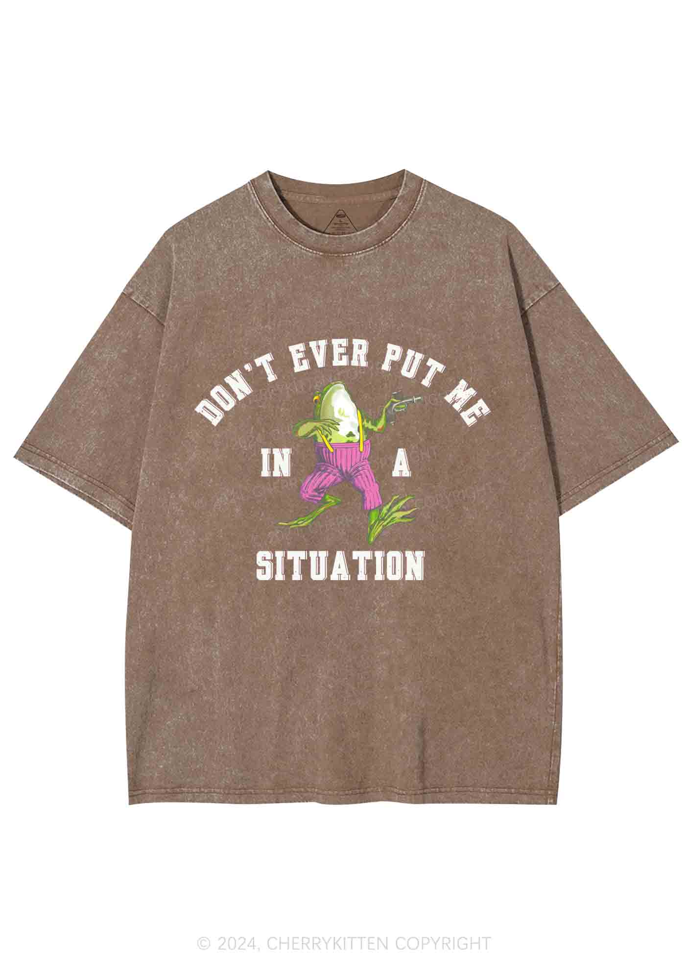 Put Me In Situation Y2K Washed Tee Cherrykitten