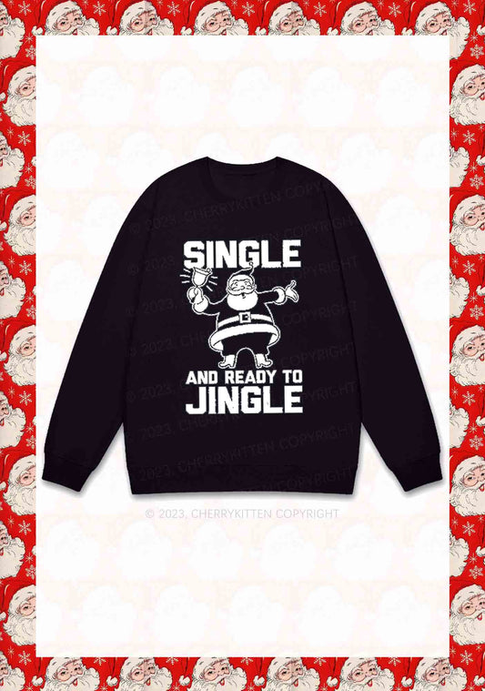 Single Santa Ready To Jingle Christmas Y2K Sweatshirt Cherrykitten