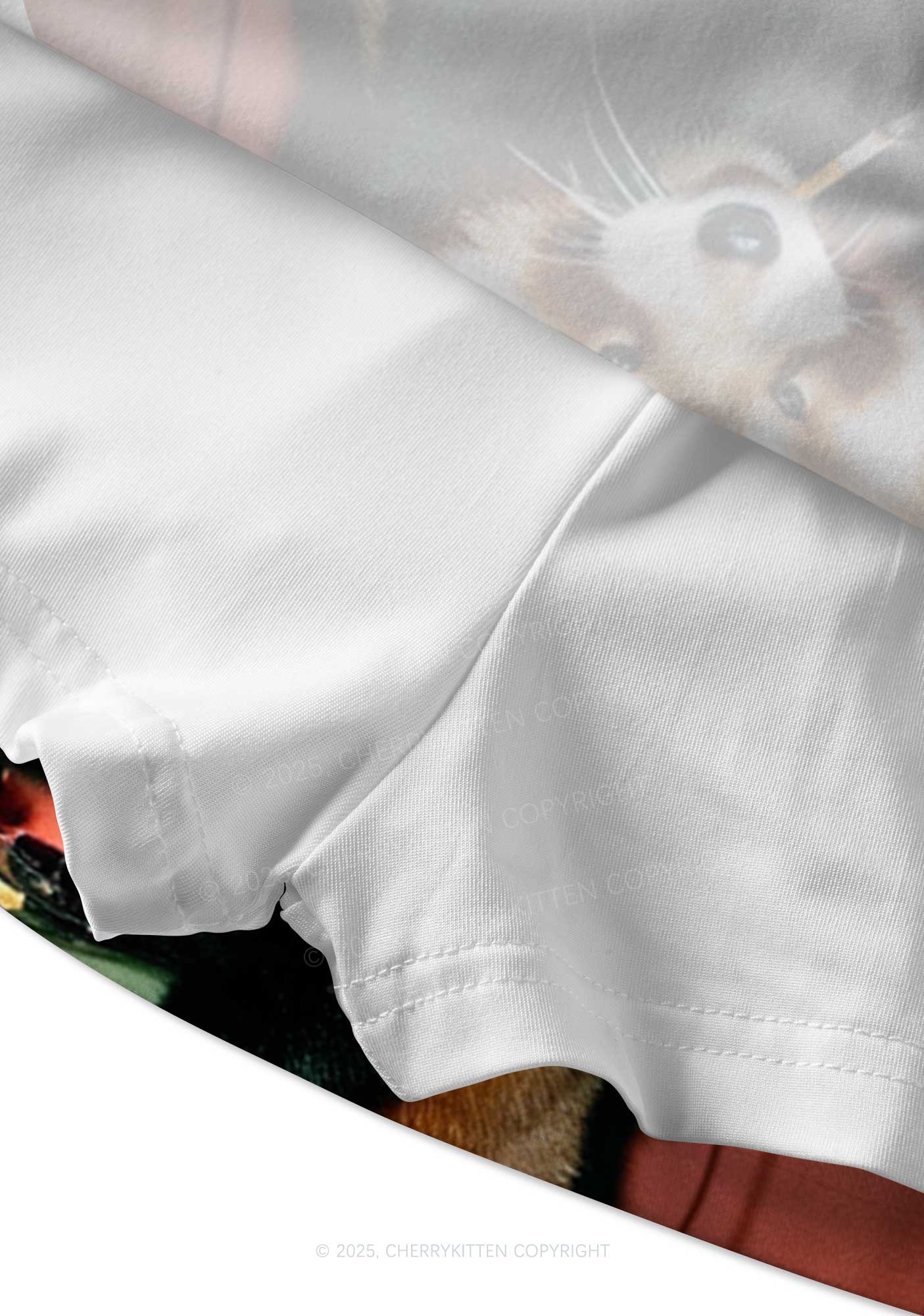 Red Panda Smoke Y2K Print Mini Skirt Cherrykitten