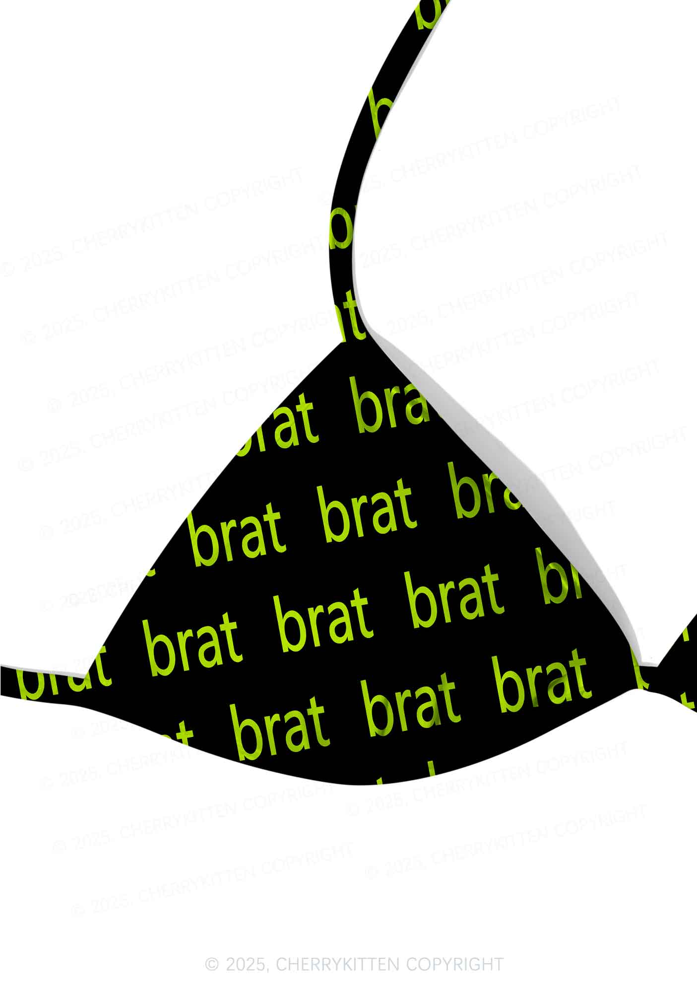 Green Brat Y2K Print Bikini Set Cherrykitten