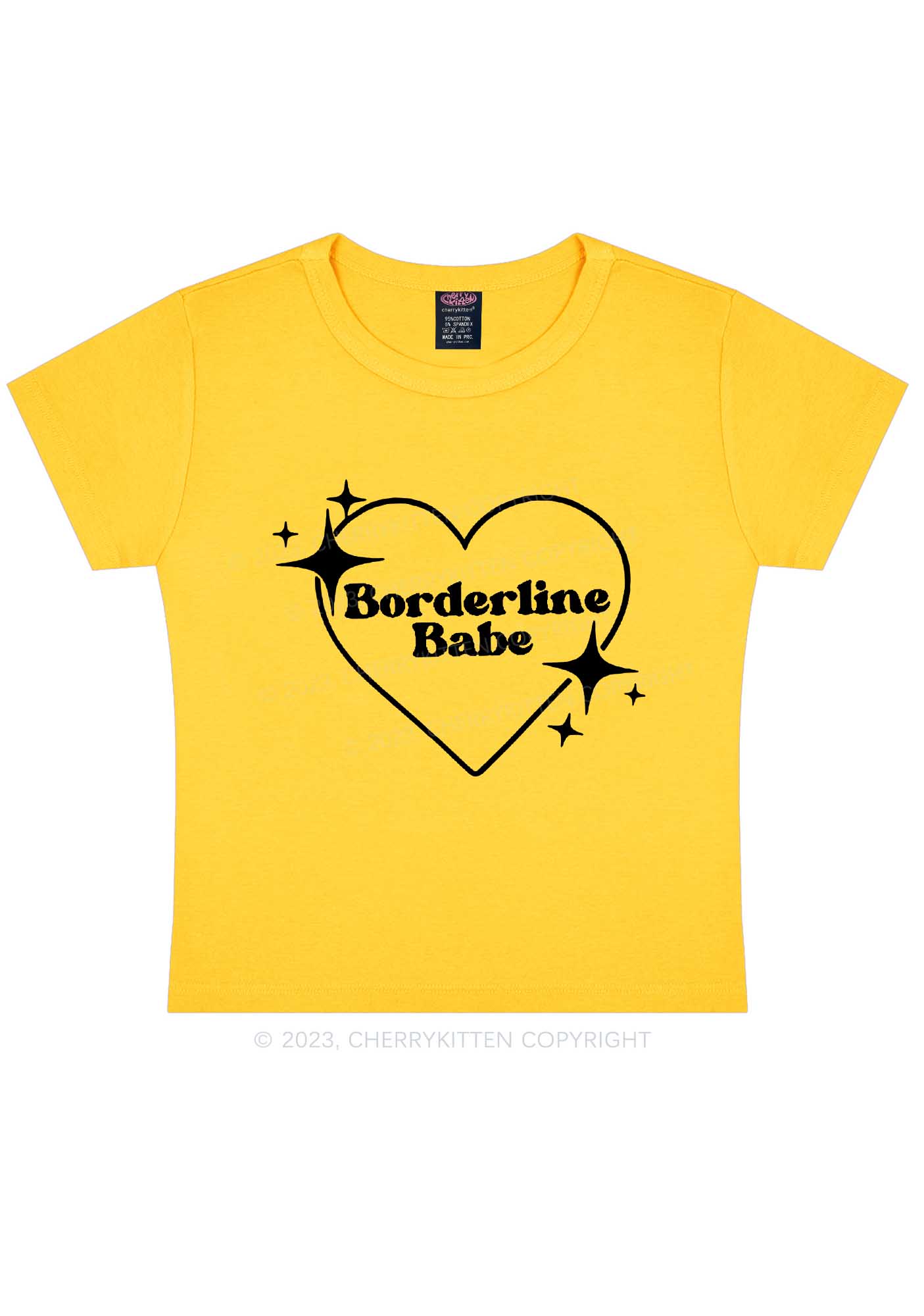 Borderline Personality Babe Y2K Baby Tee Cherrykitten