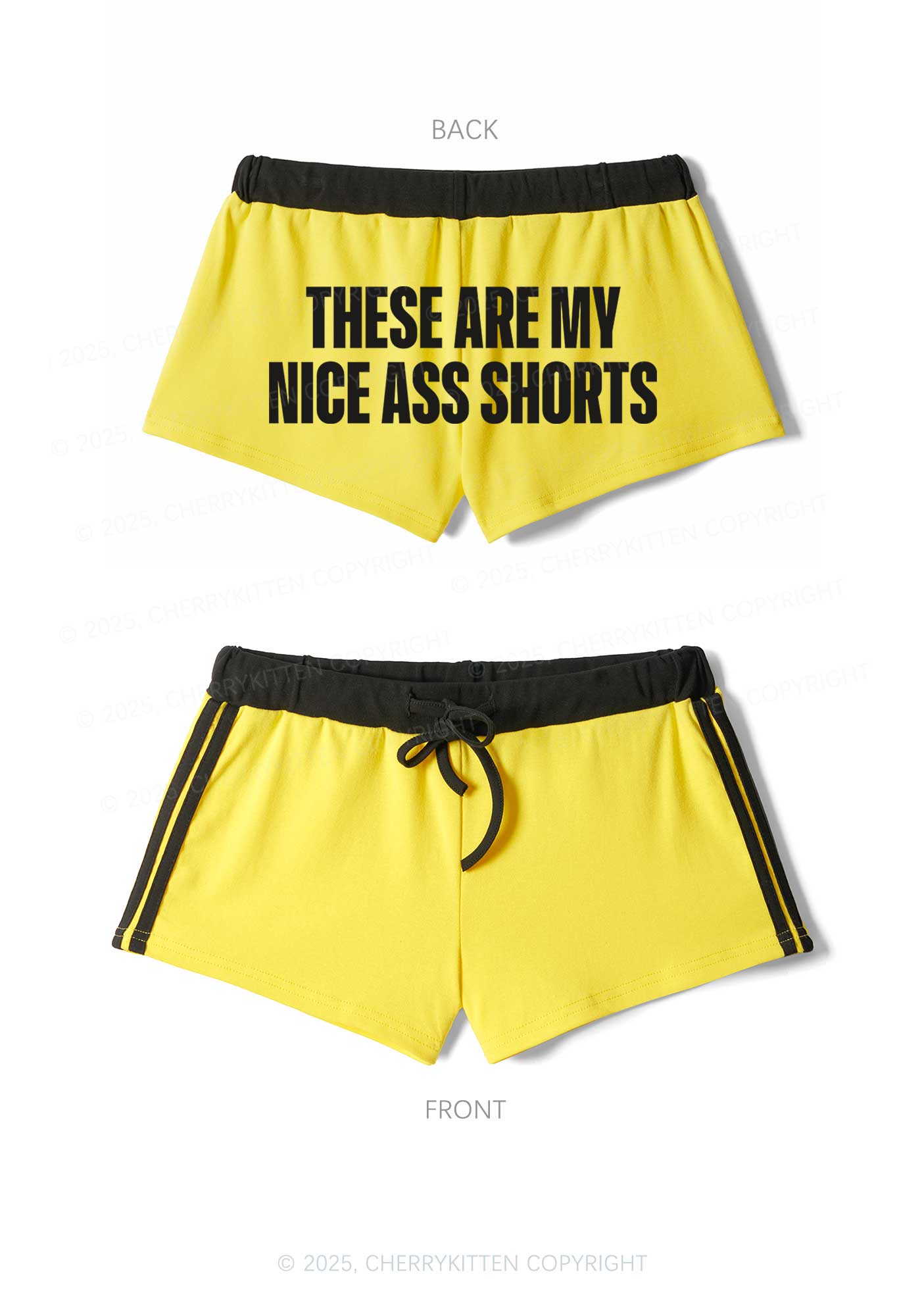 My Nice Axx Y2K Drawstring Mini Shorts Cherrykitten