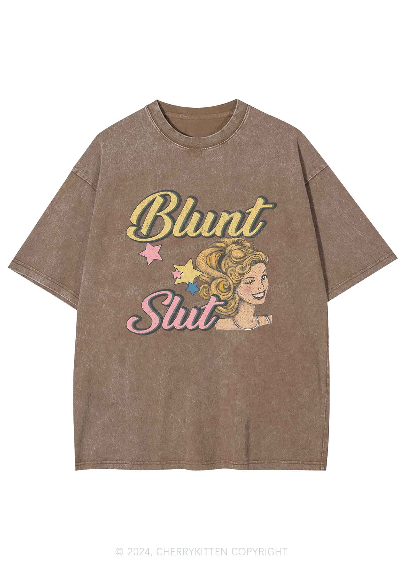 Blunt Slxt Y2K Washed Tee Cherrykitten