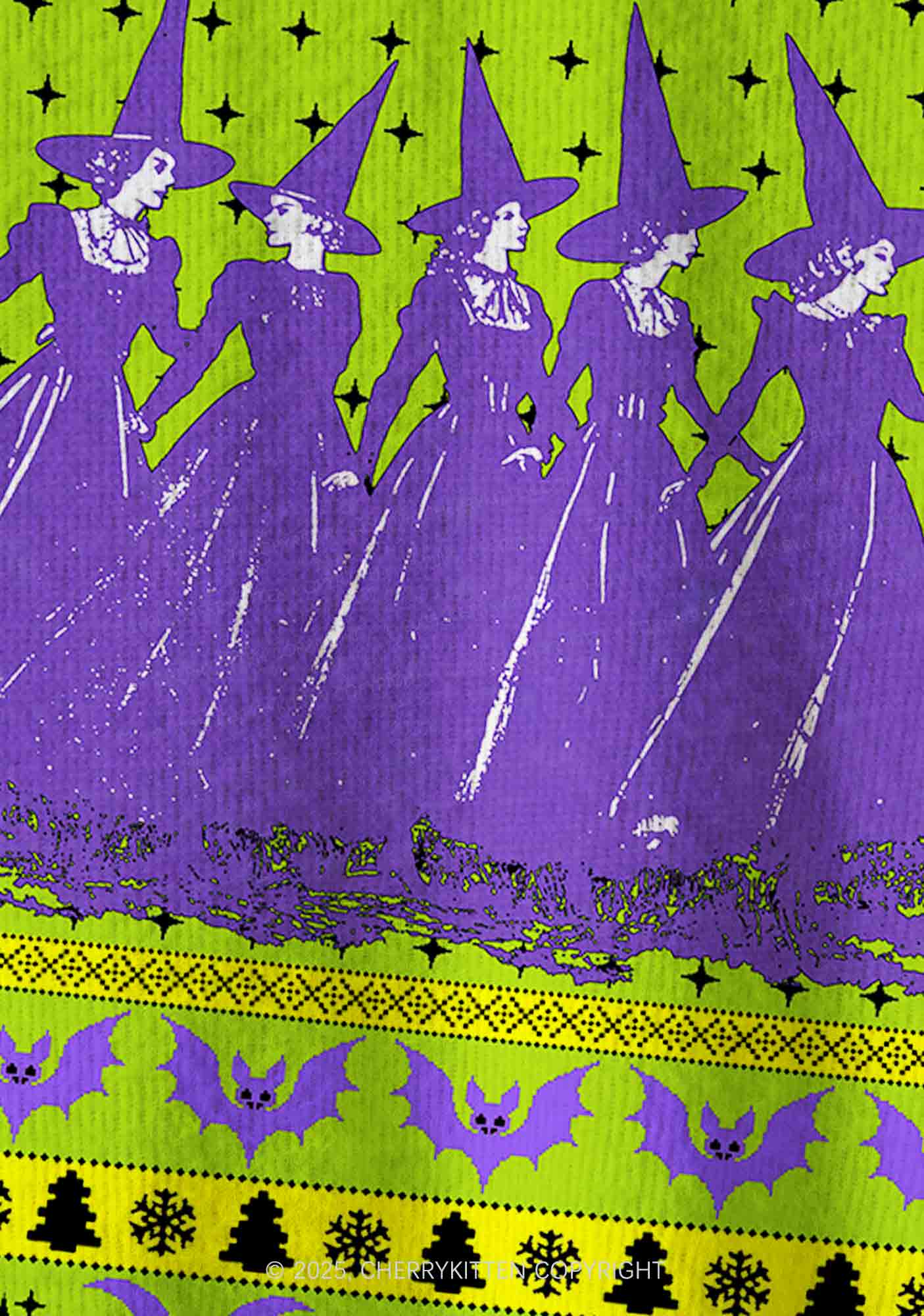 Halloween Girls Will Be Girls Y2K Christmas Cardigan Knit Sweatshirt Cherrykitten