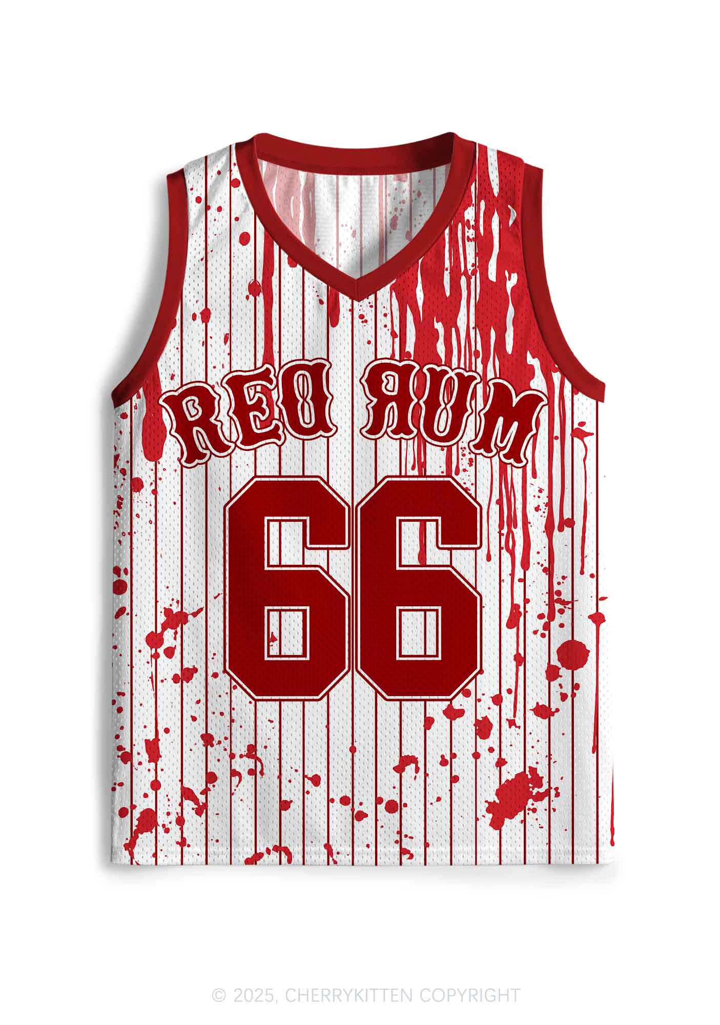 Halloween Custom Red Rum Blood Y2K Sport Jersey Tank Cherrykitten