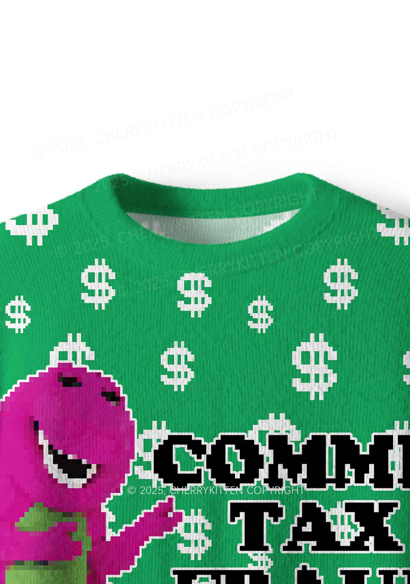 Commit Tax Fraud Y2K Christmas Knit Sweatshirt Cherrykitten