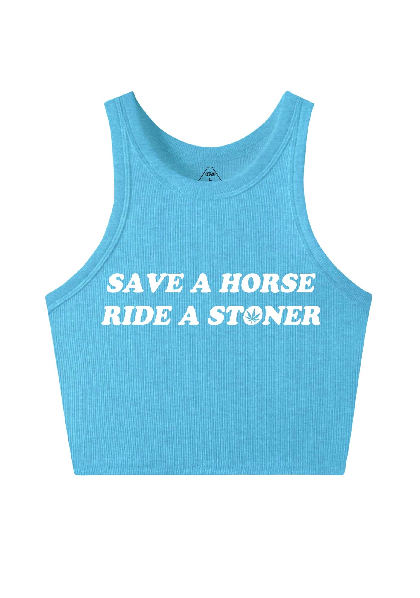 Save Horse Ride Stoner Y2K Crop Tank Top Cherrykitten