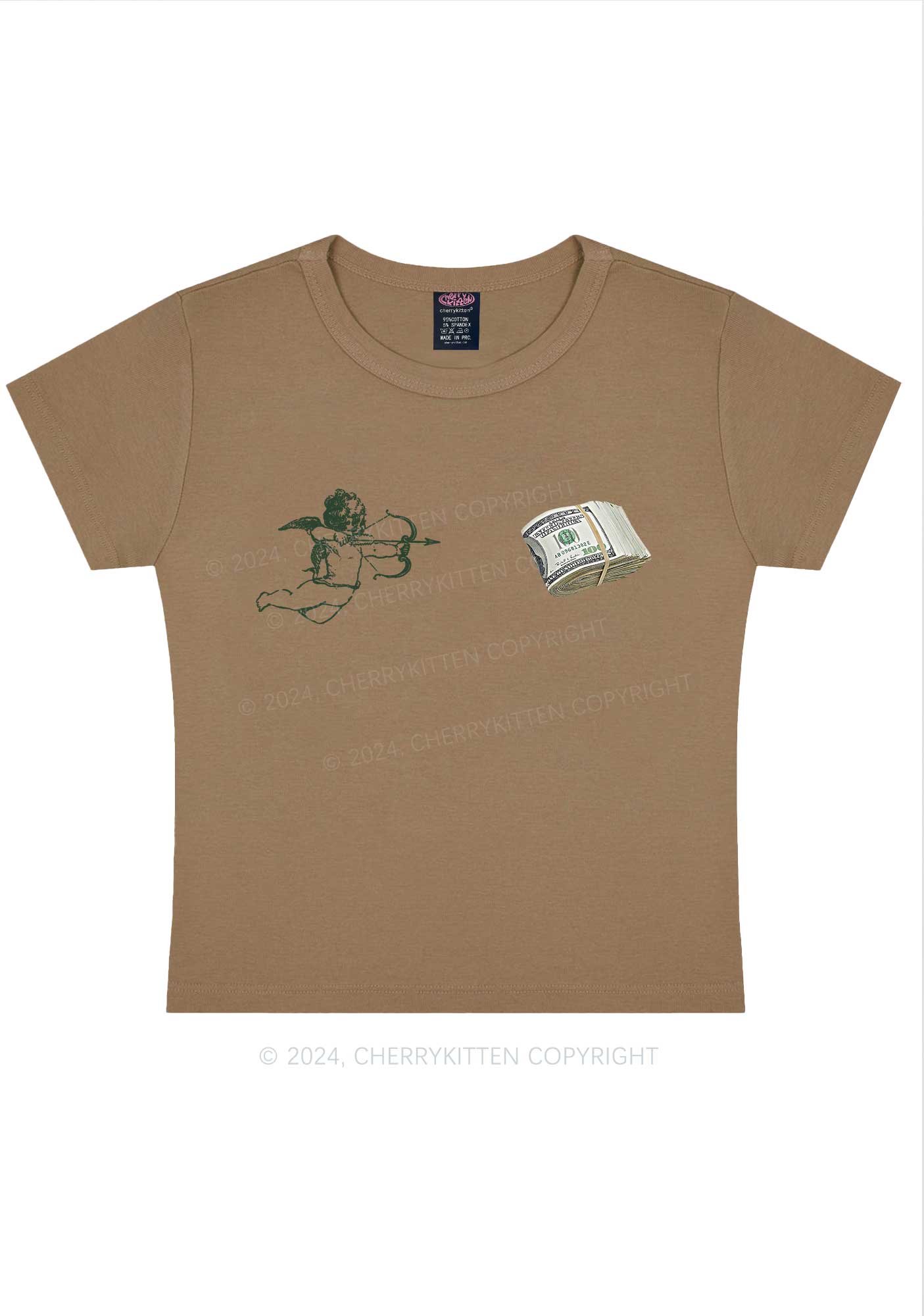 Cupid Cash Y2K Valentine's Day Baby Tee Cherrykitten