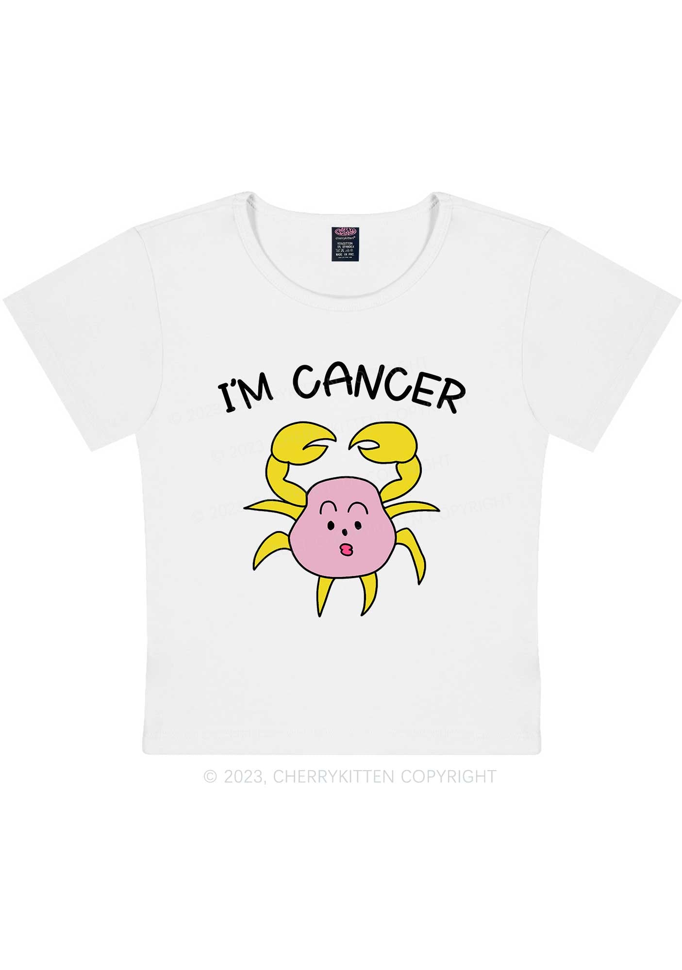 I'm Cancer Y2K Baby Tee Cherrykitten