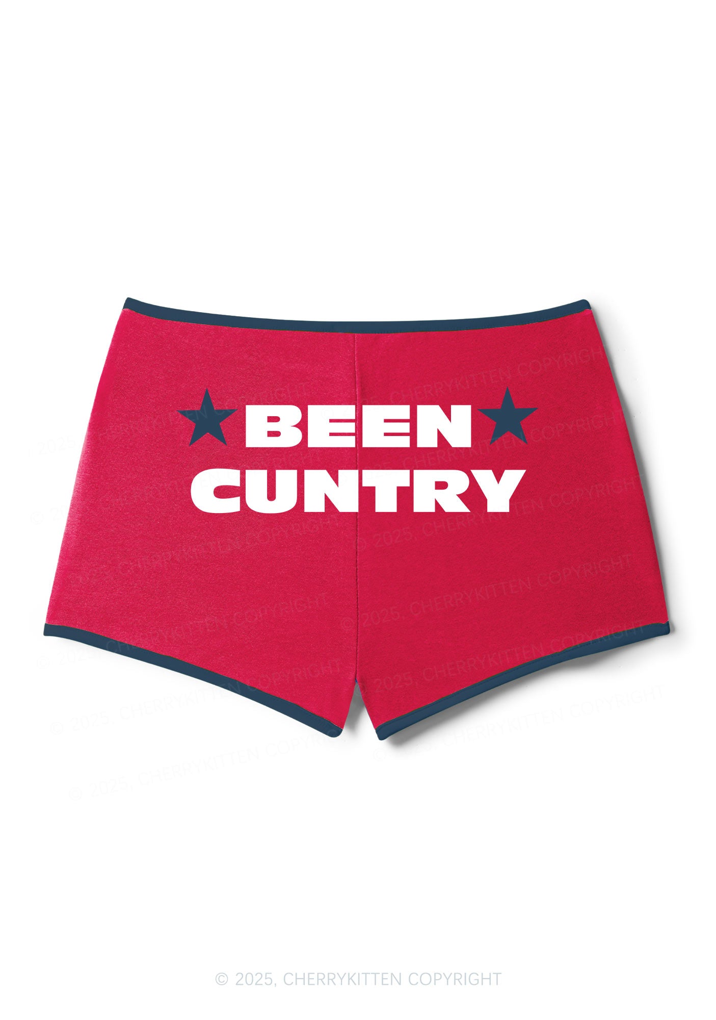 Been Cuntry Y2K Contrast Mini Shorts Cherrykitten
