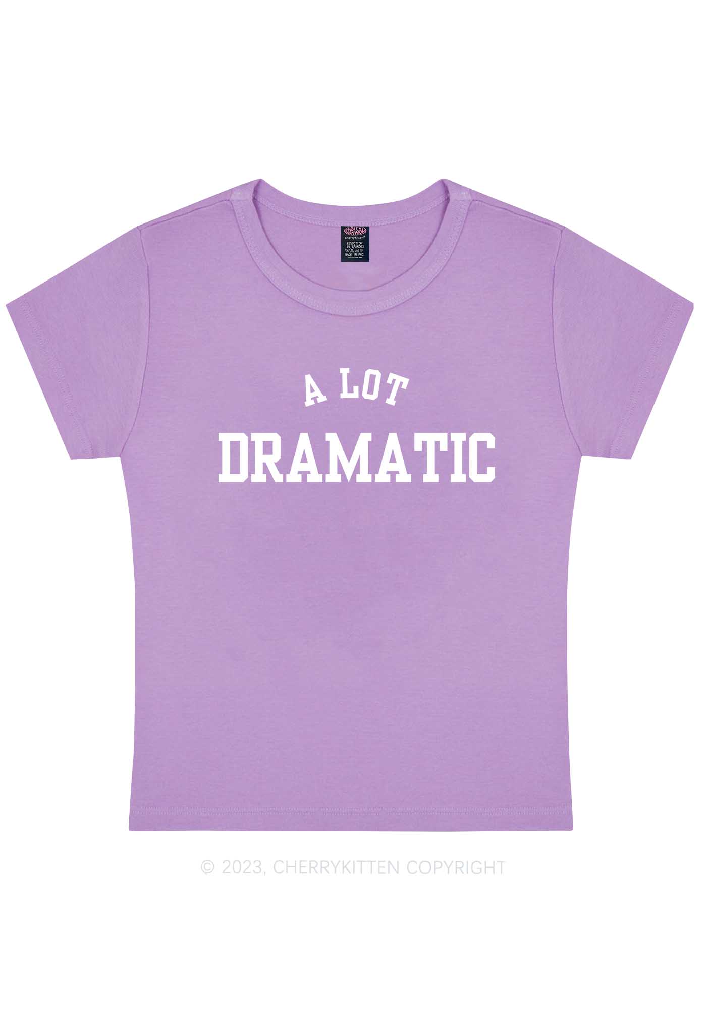 A Lot Dramatic Y2K Baby Tee Cherrykitten