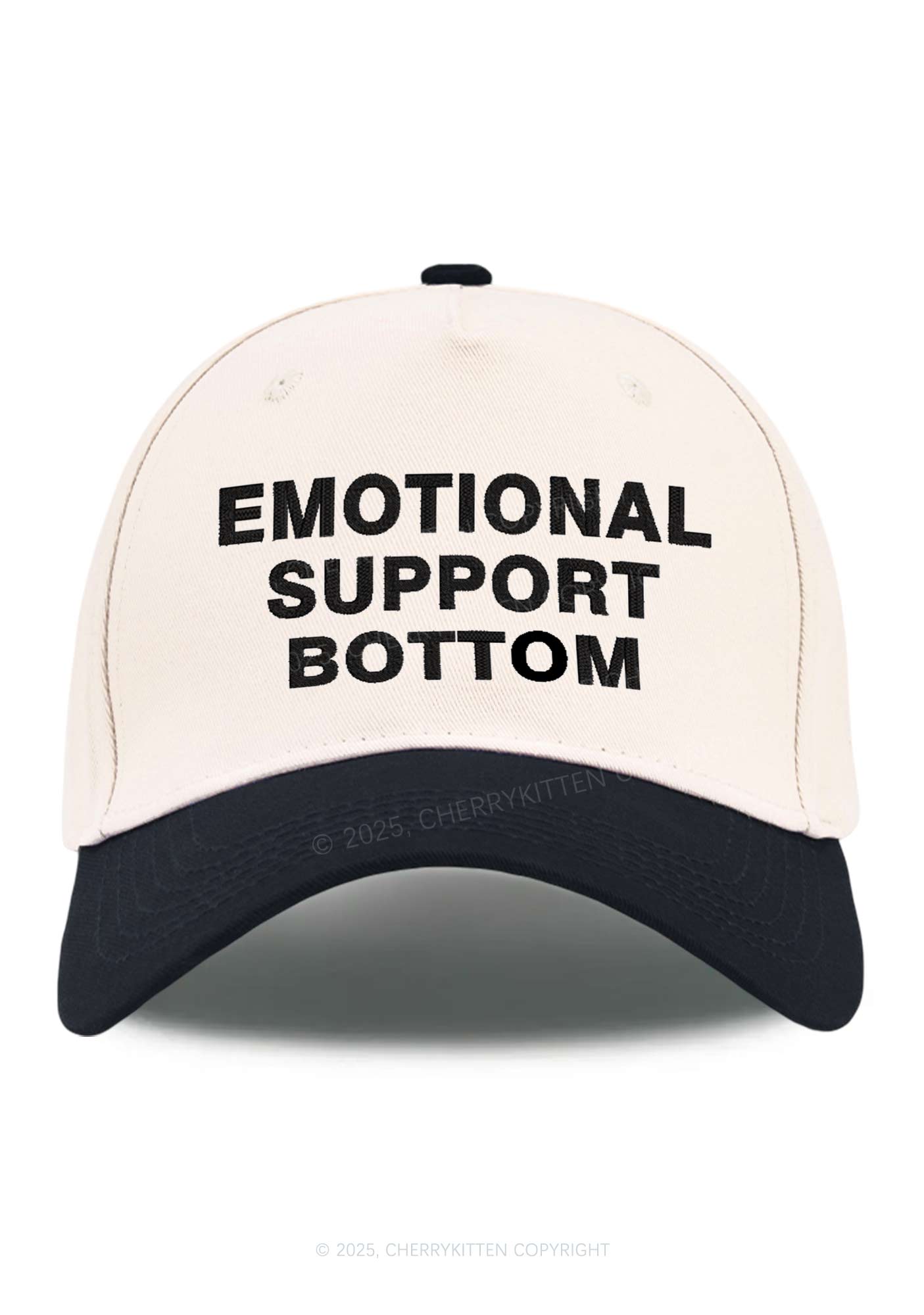 Emotional Support Bottom Pride Y2K Color Block Baseball Cap Cherrykitten