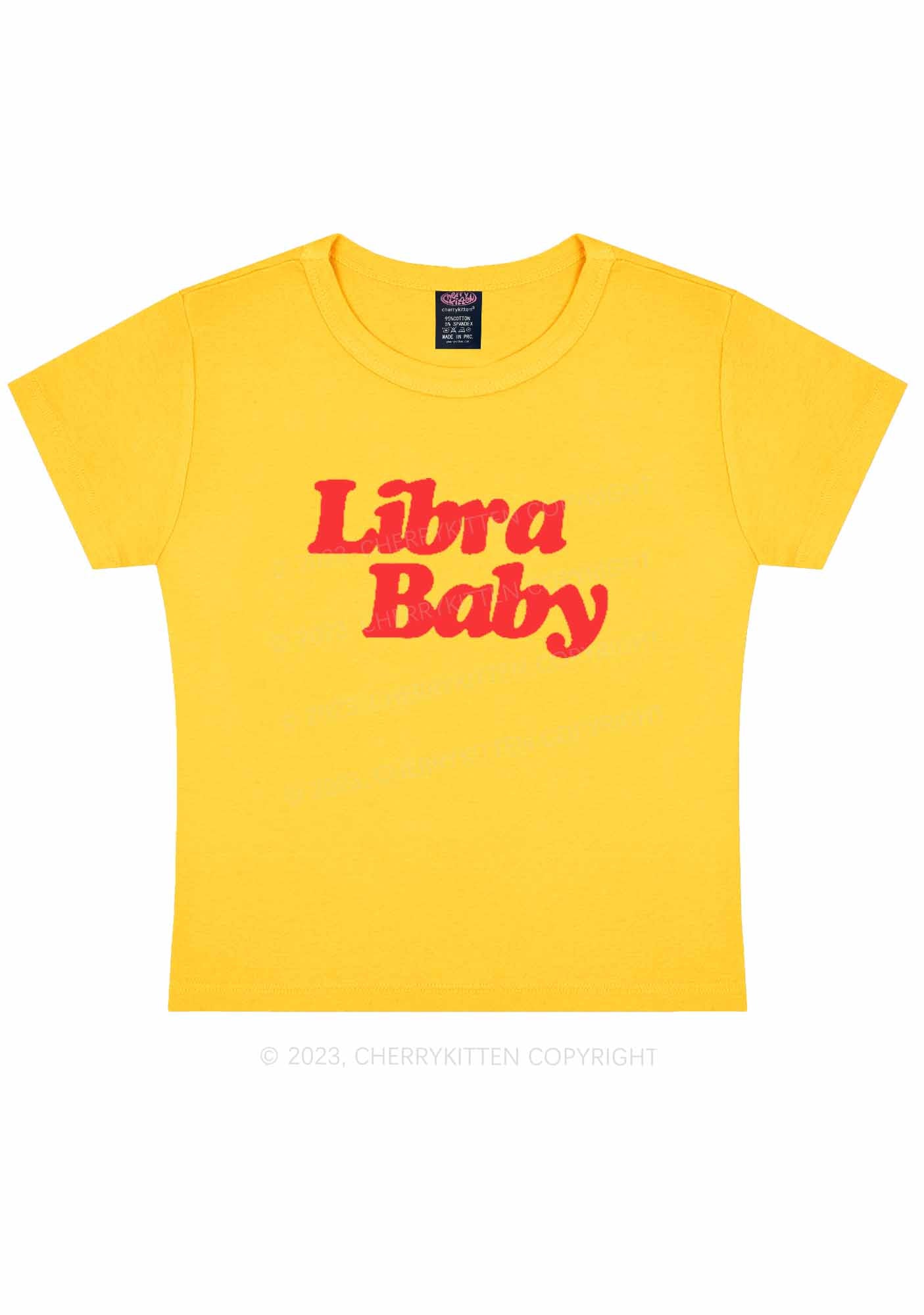 Custom Zodiac Baby Y2K Baby Tee Cherrykitten