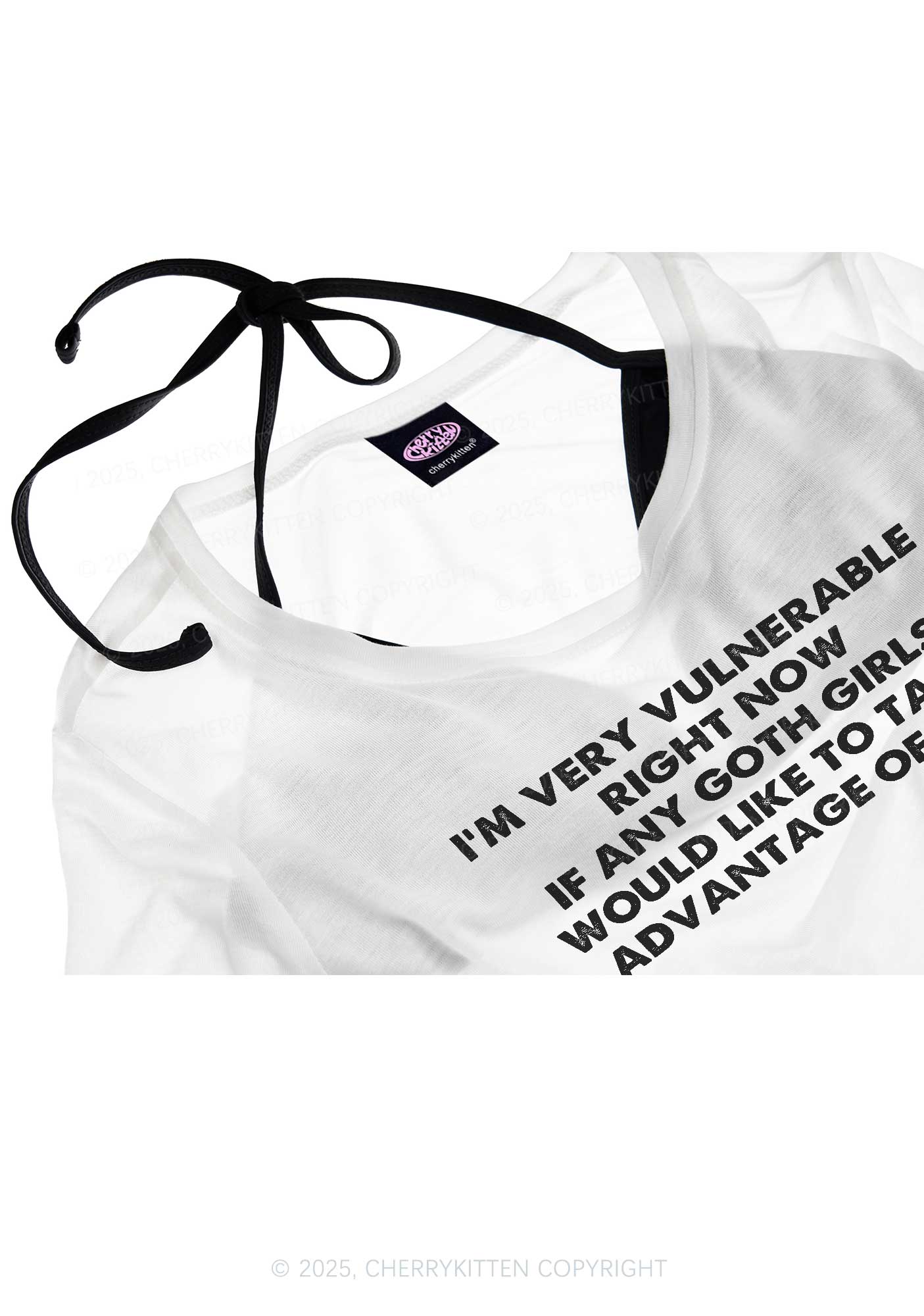Im Vulnerable Y2K Sheer Boyfriend Tee Cherrykitten