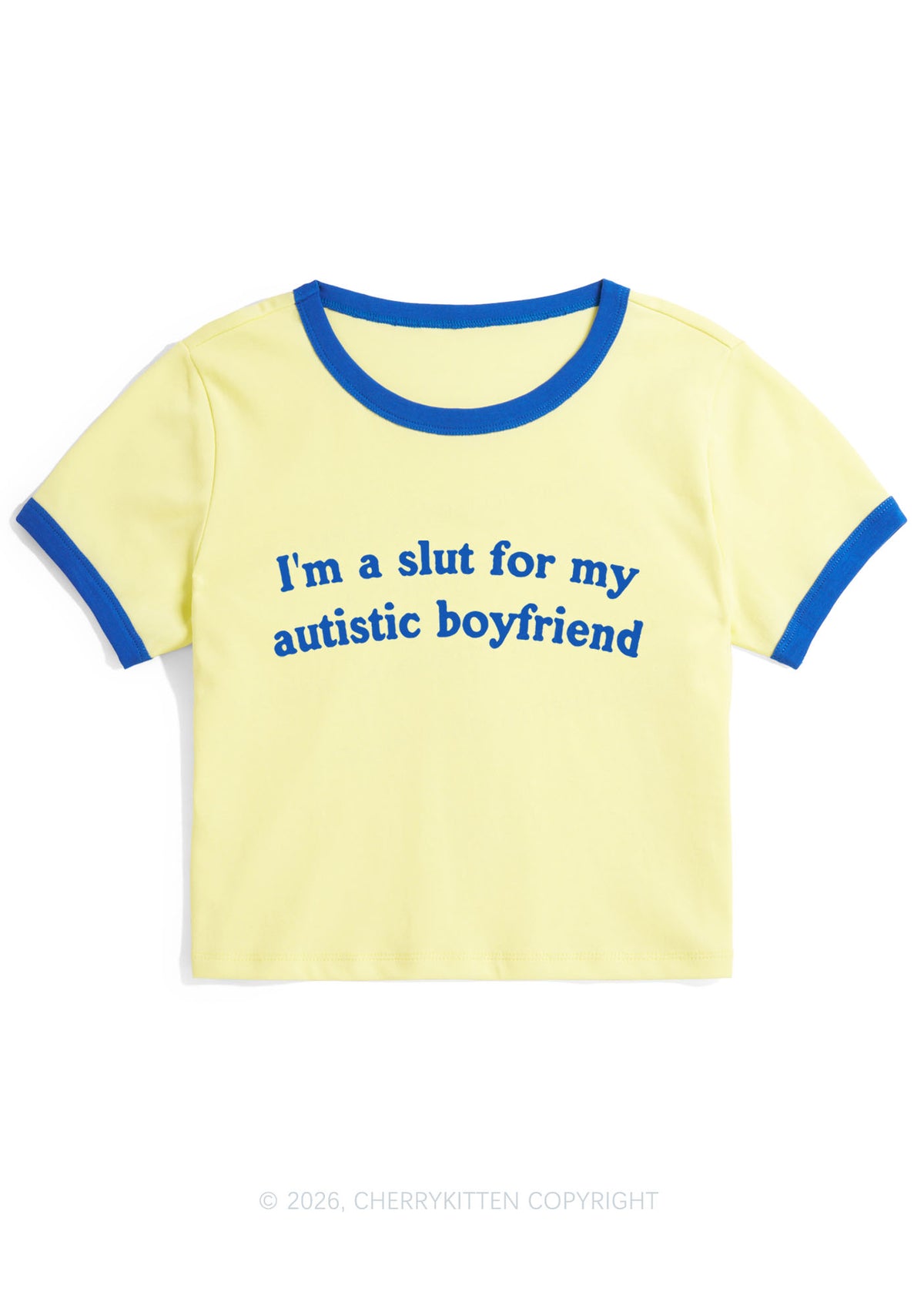 Slxt For My Autistic BF Y2K Ringer Tee Cherrykitten