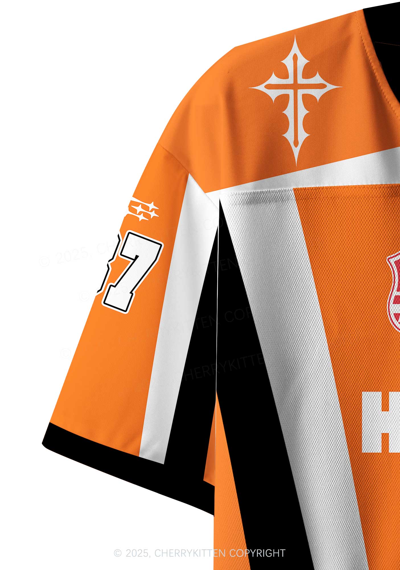 Custom Orange He Him Hole Pride Y2K Crop Sport Jersey Shirts Cherrykitten