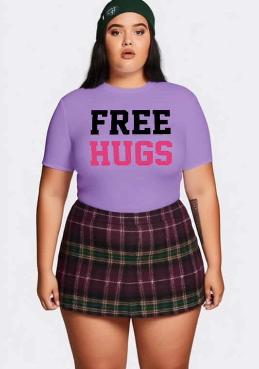 Curvy Free Hugs Baby Tee