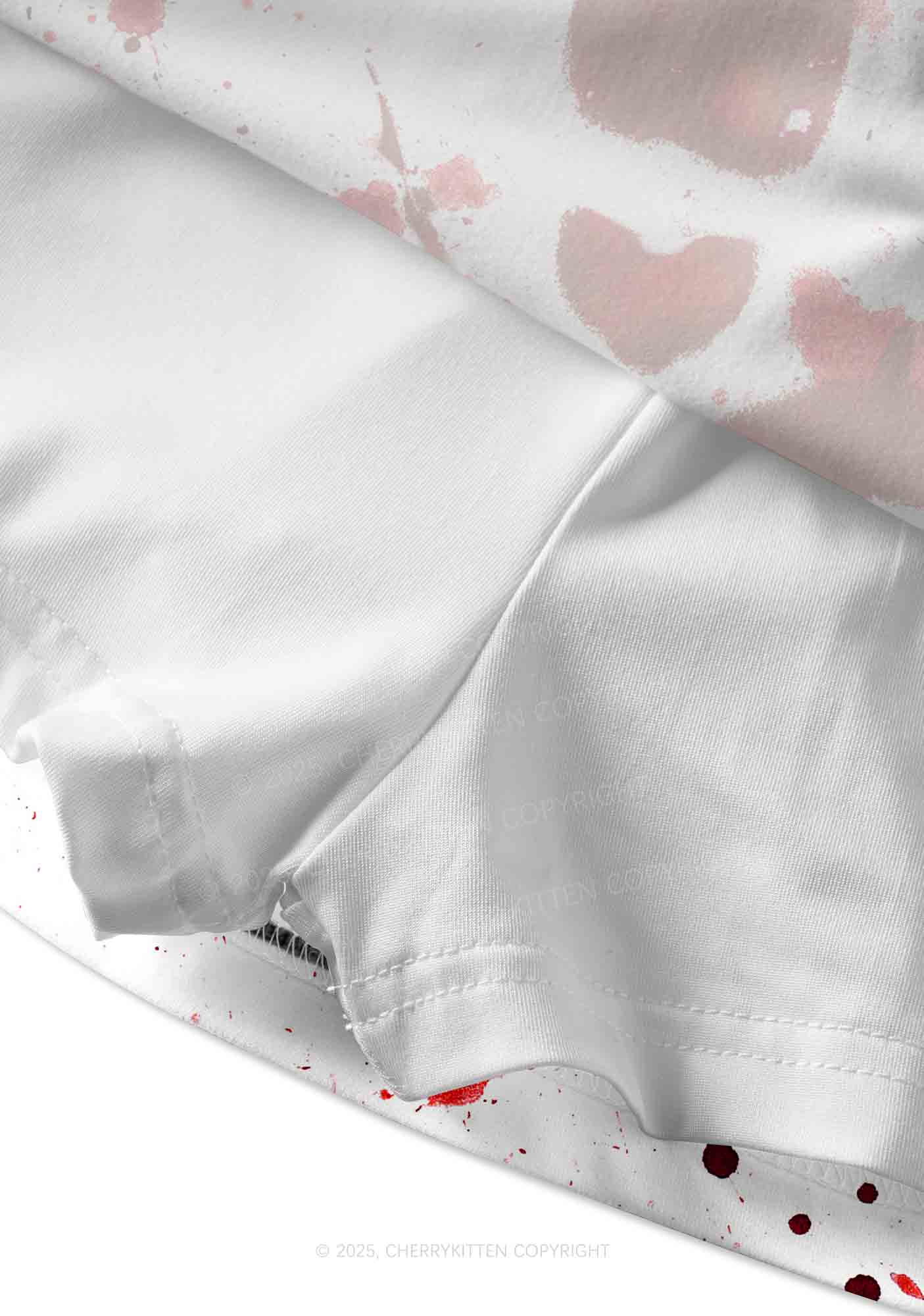Halloween Bloody Ghost Y2K Print Mini Skirt Cherrykitten
