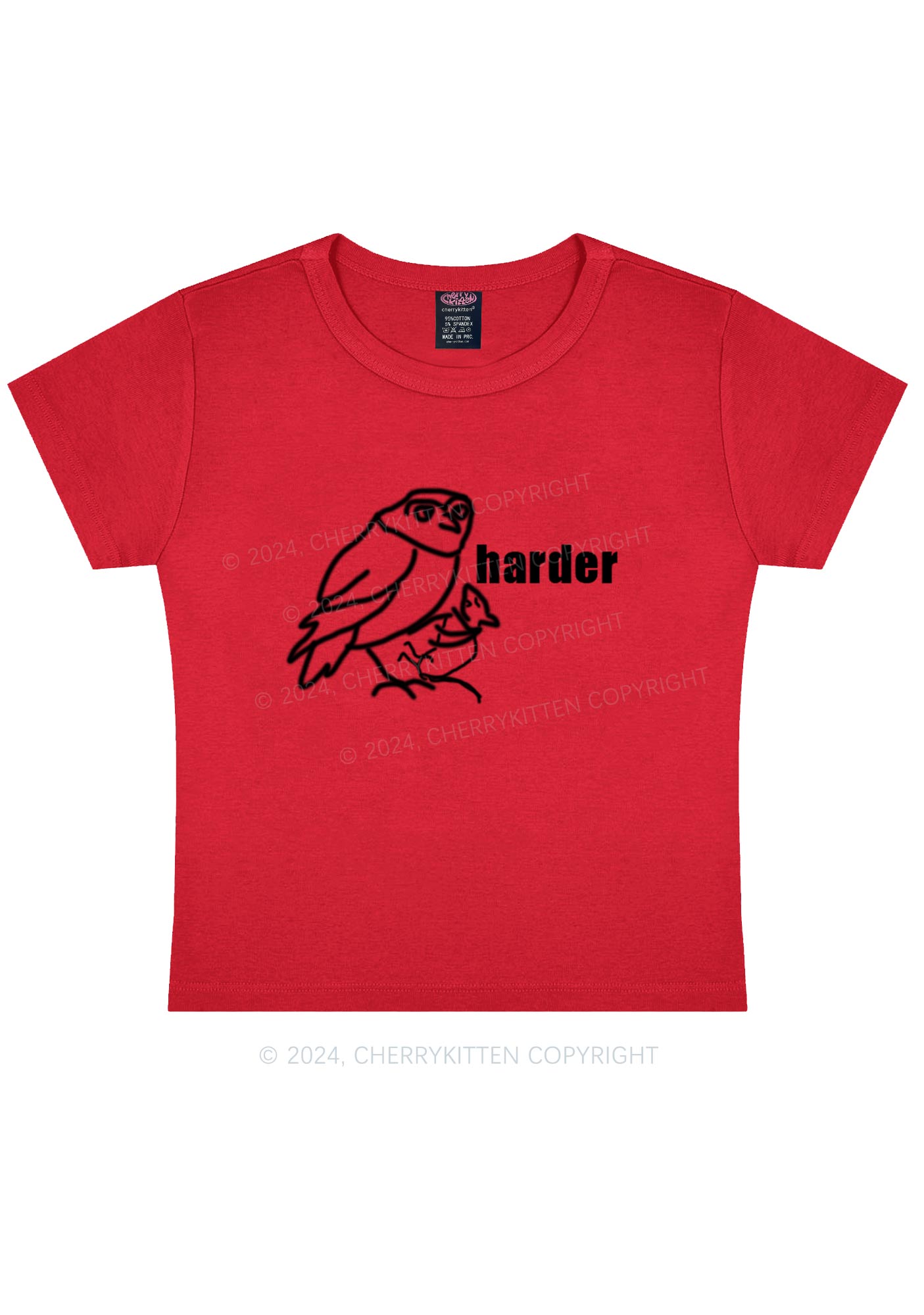 Rats Harder Y2K Baby Tee Cherrykitten