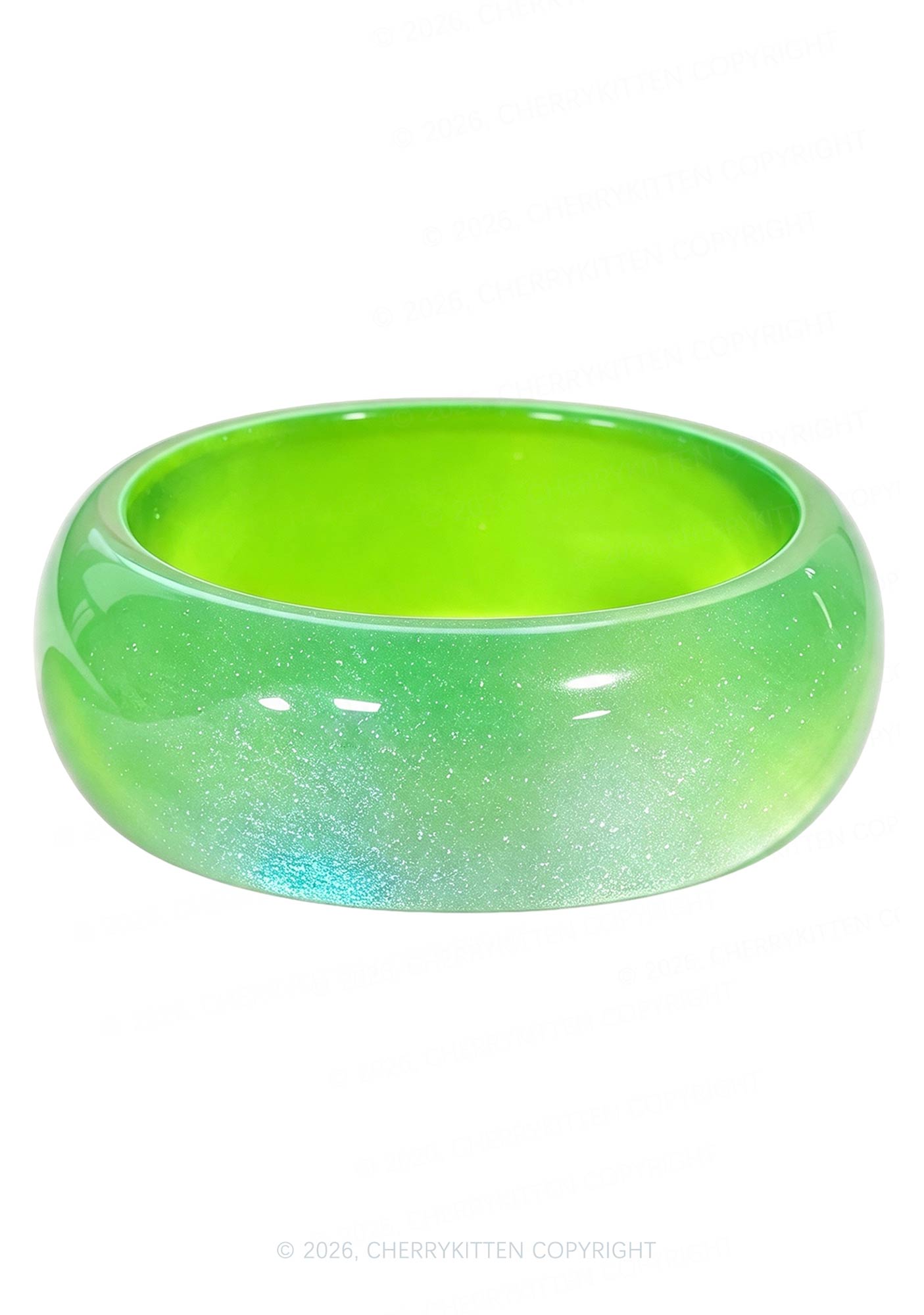 Glitter Jelly Color Y2K Cuff Bangle Cherrykitten