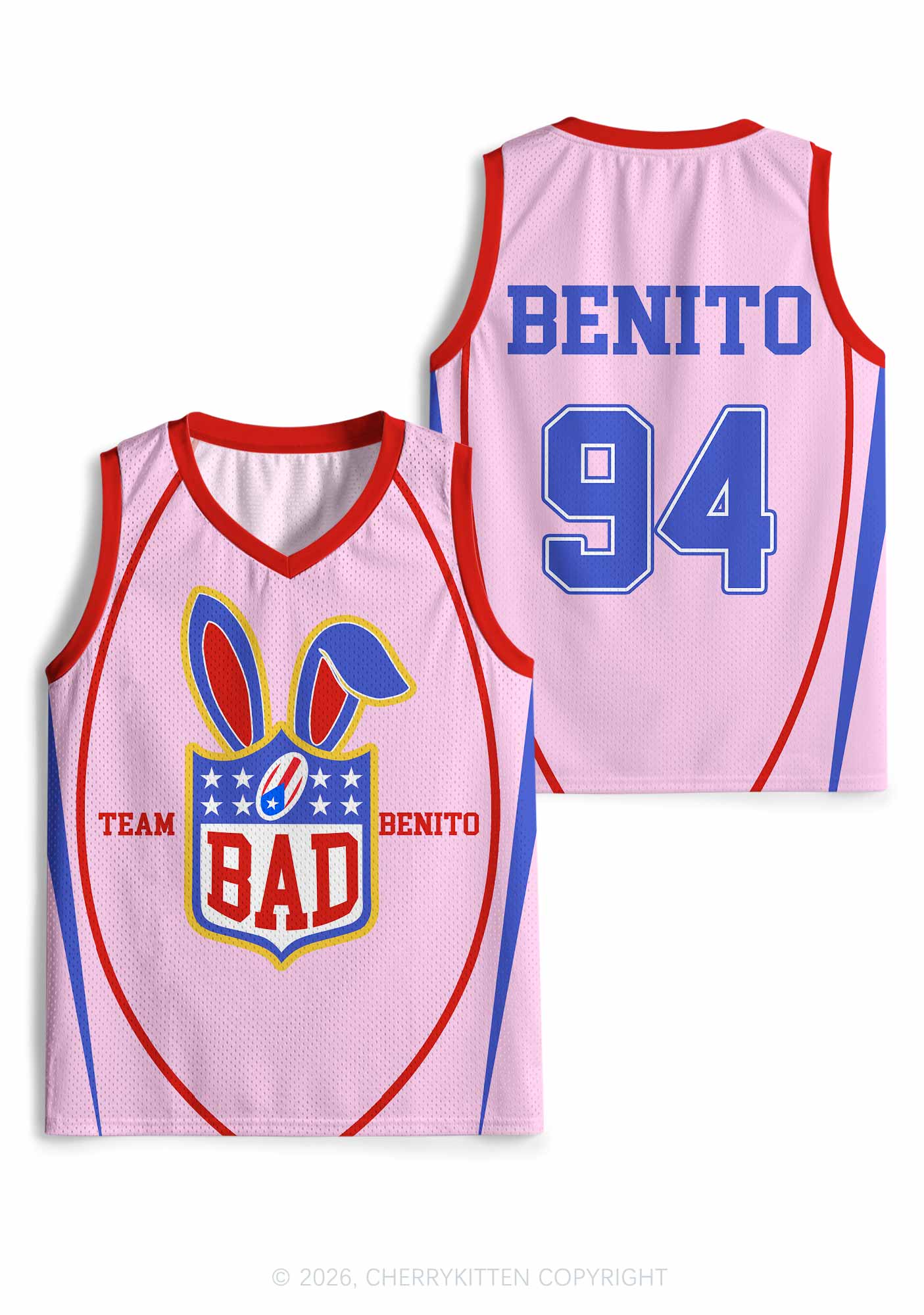 Pink Football Bunny Y2K Sport Jersey Tank Cherrykitten