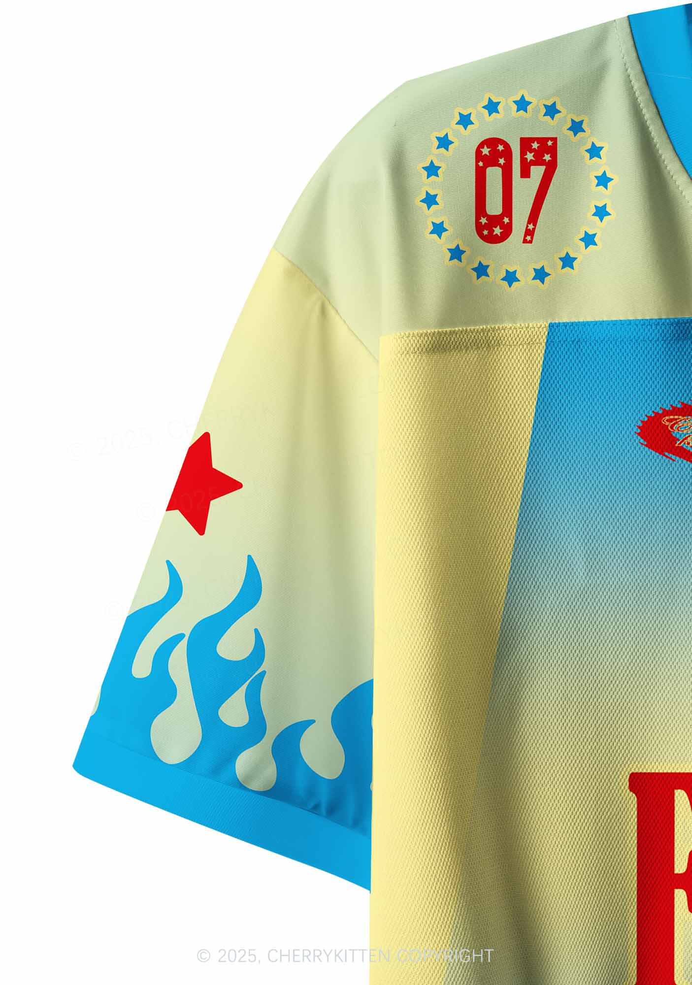 Custom Blue Gods Favorite Fag Pride Y2K Crop Sport Jersey Shirts Cherrykitten