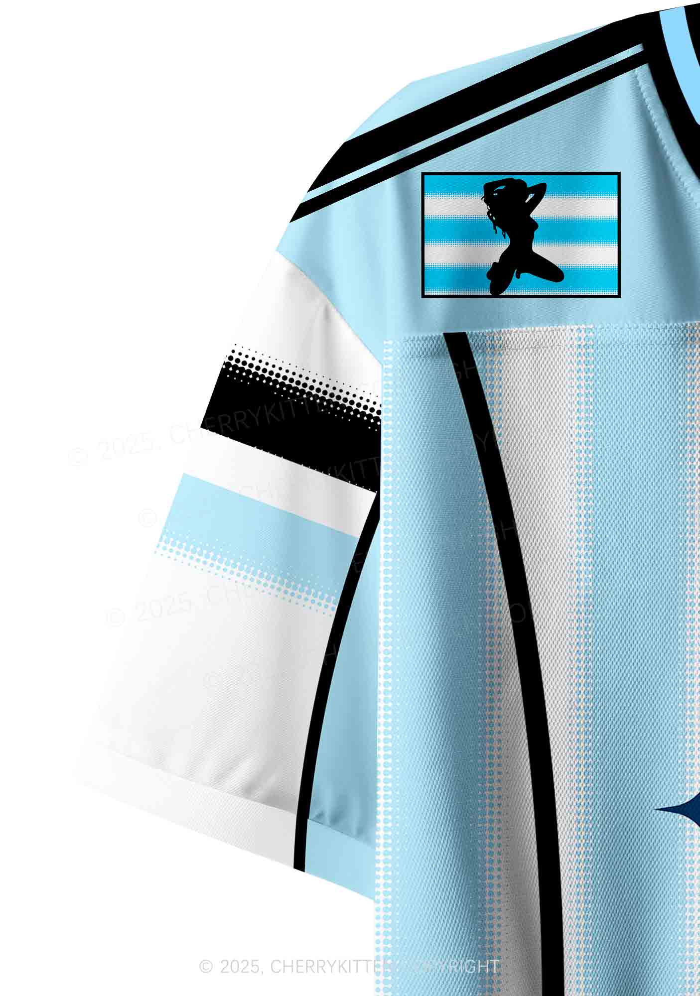 Custom Tattoos Are Trashy Y2K Crop Sport Jersey Shirts Cherrykitten