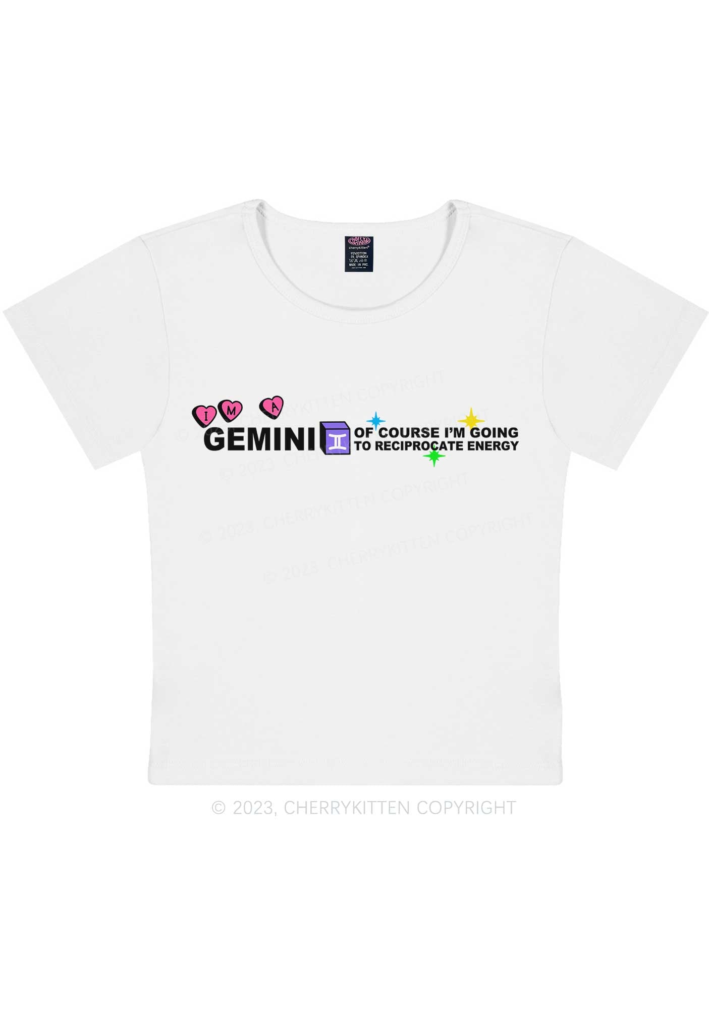 I'm A Gemini Y2K Baby Tee Cherrykitten