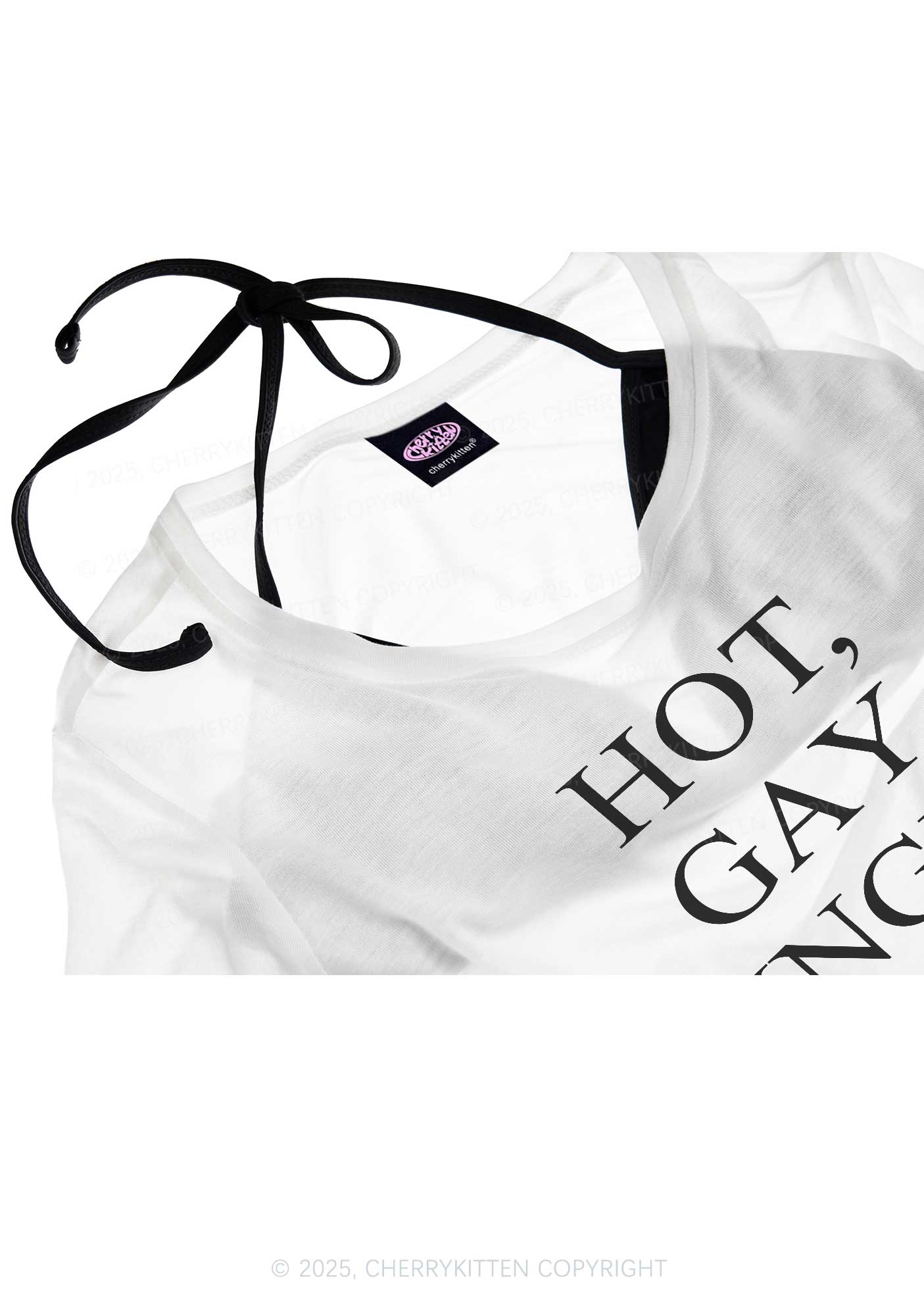 Hot Gay Single Pride Y2K Sheer Boyfriend Tee Cherrykitten