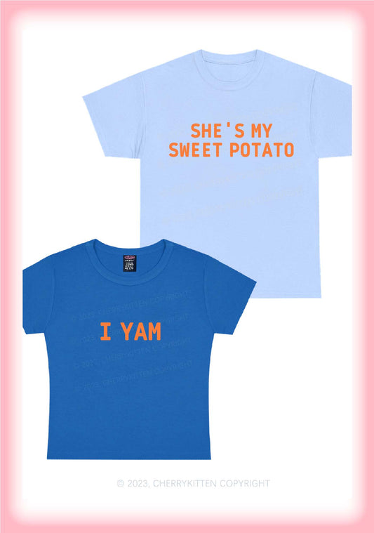She's My Sweet Potato Y2K Valentine's Day Shirt Cherrykitten