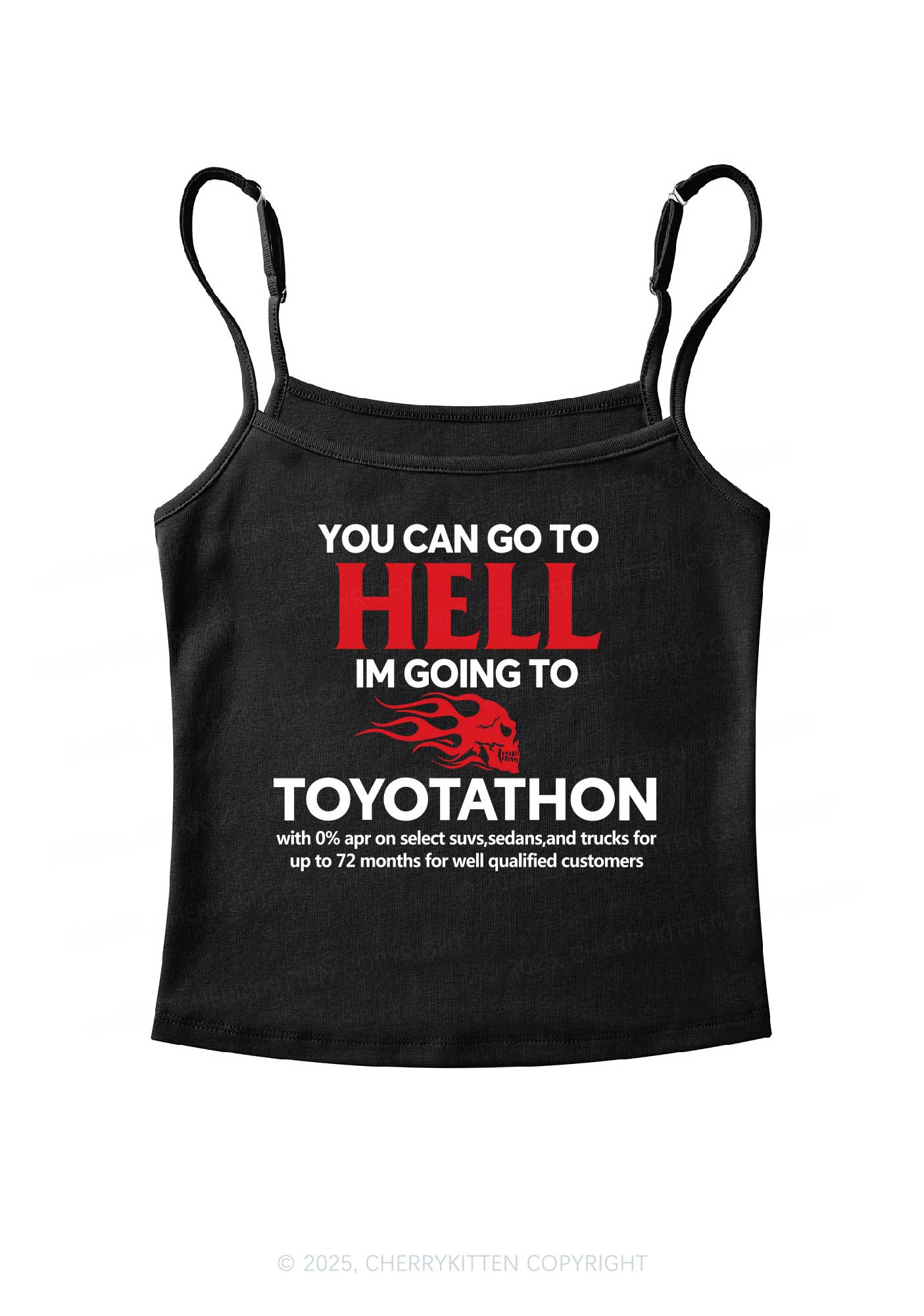 You Can Go Hell Y2K Spaghetti Strap Cami Cherrykitten